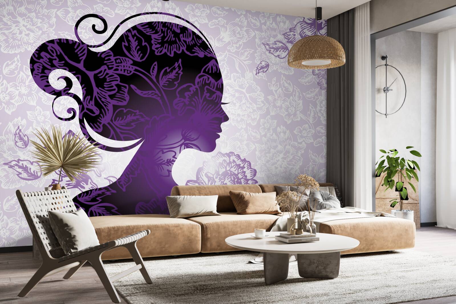 Fotobehang het beeld van het meisje is dubbelzinnig