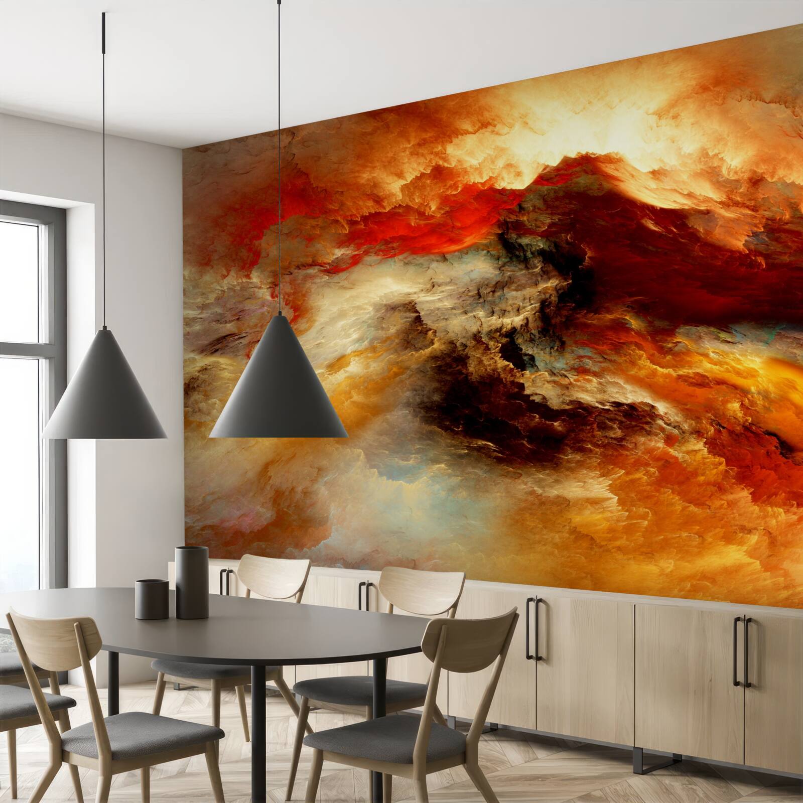 Fotobehang een wervelwind in de rotsachtige wildernis