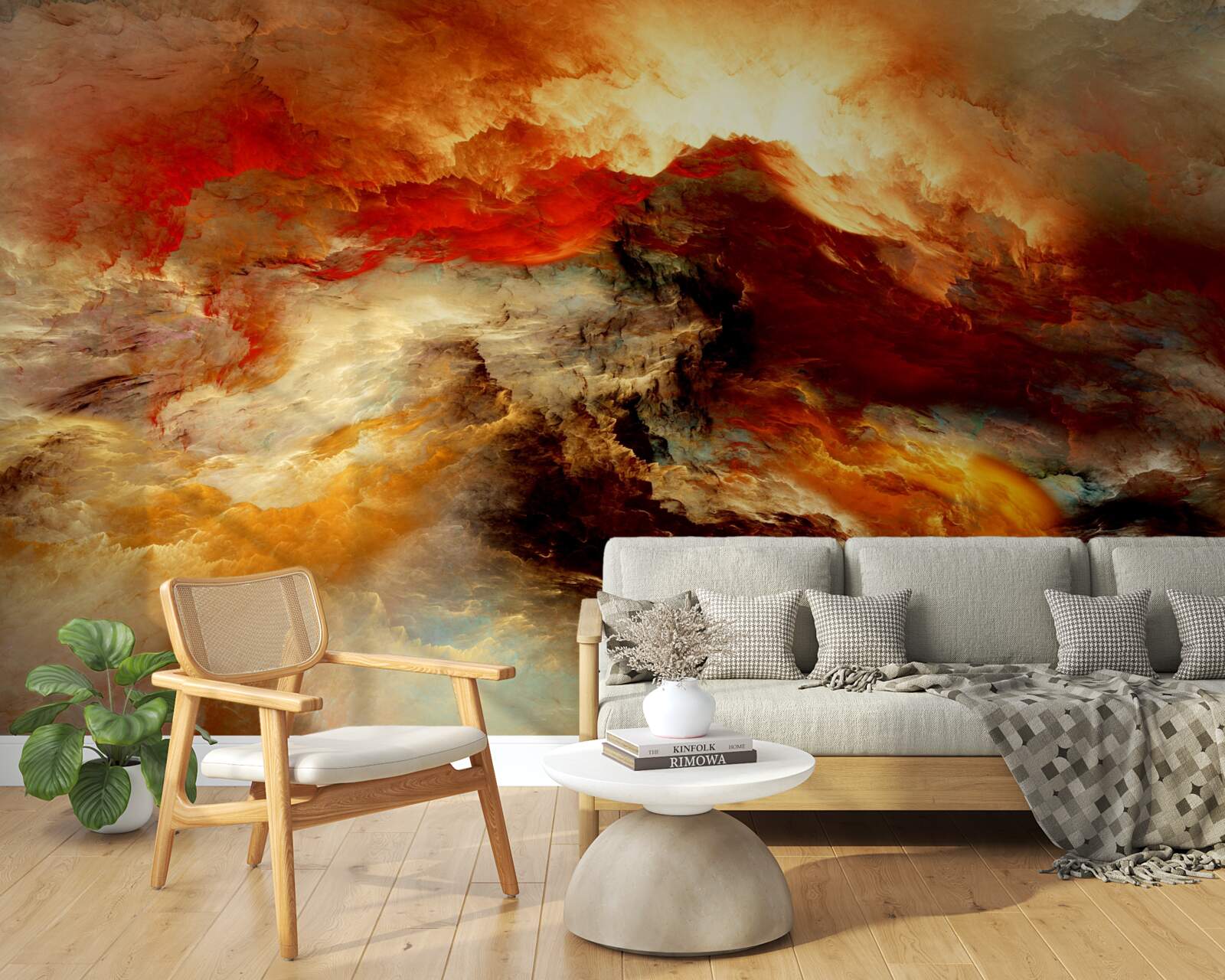 Fotobehang een wervelwind in de rotsachtige wildernis