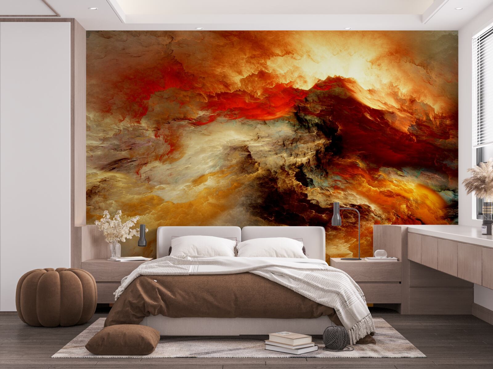 Fotobehang een wervelwind in de rotsachtige wildernis