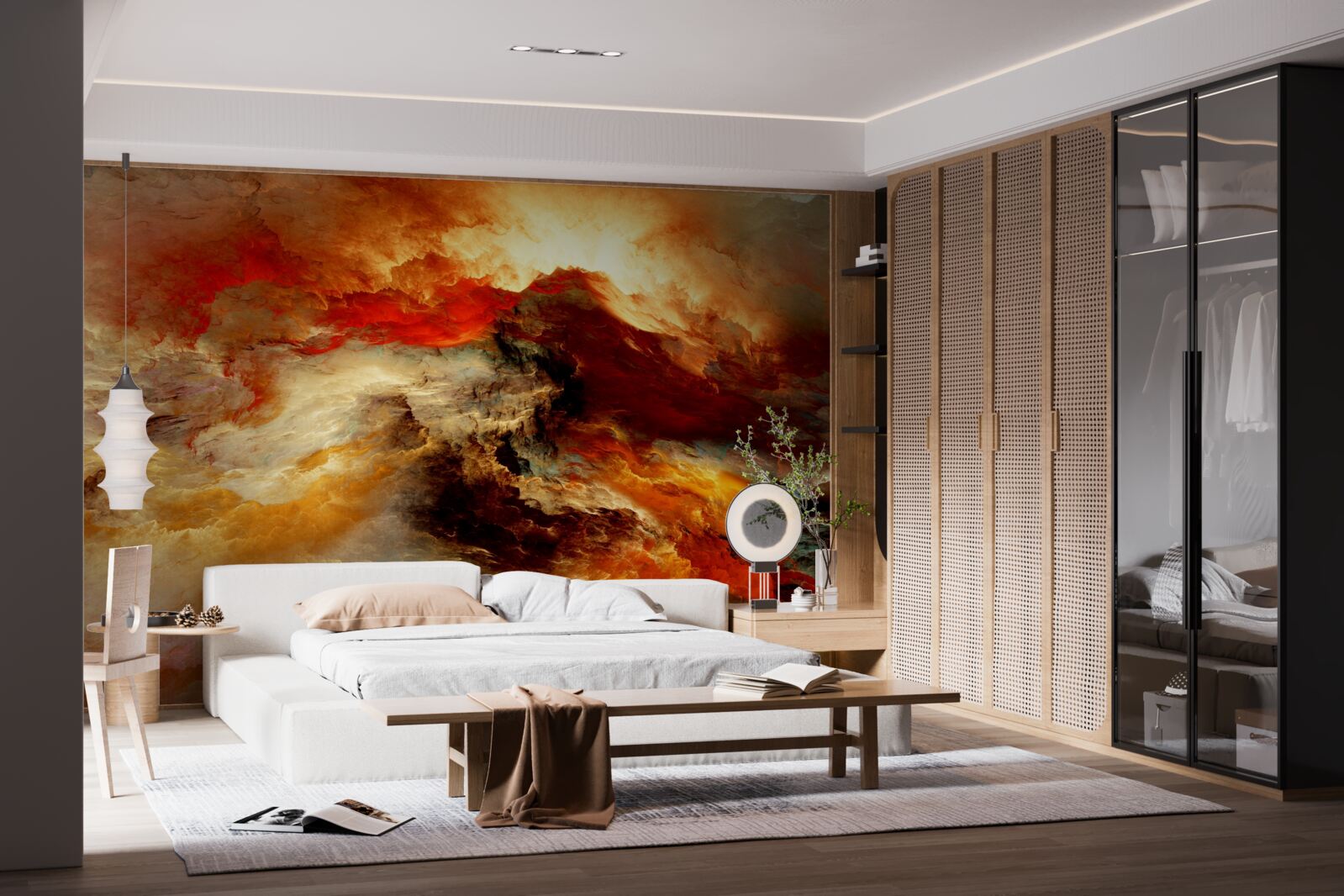 Fotobehang een wervelwind in de rotsachtige wildernis