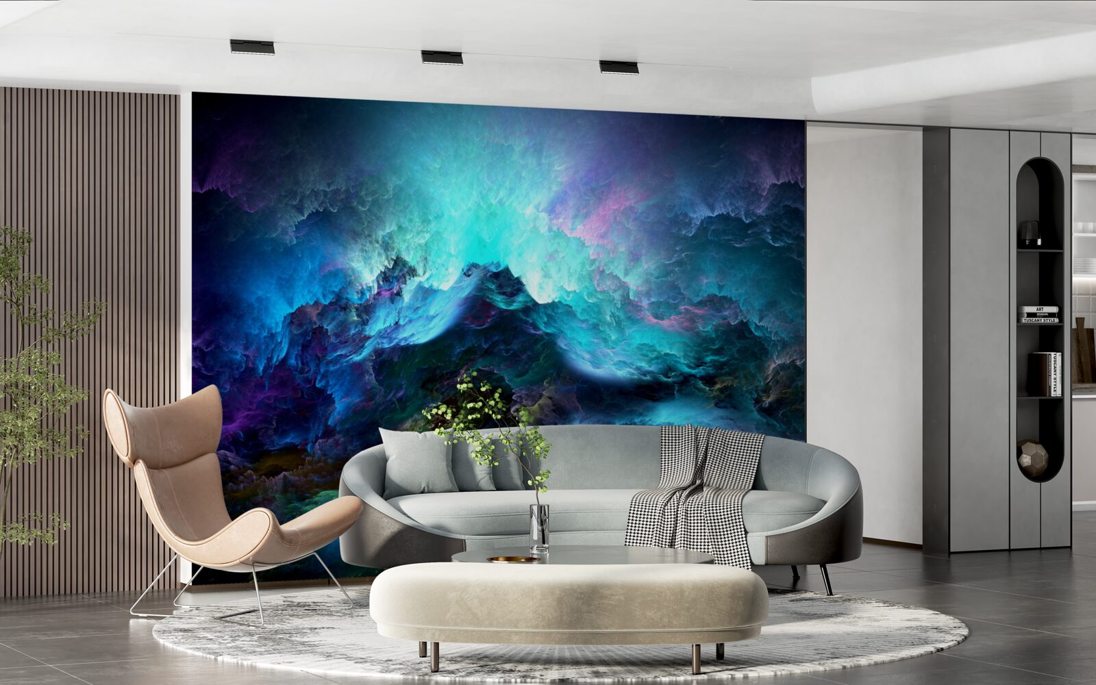 Fotobehang nachtelijke stormwolken