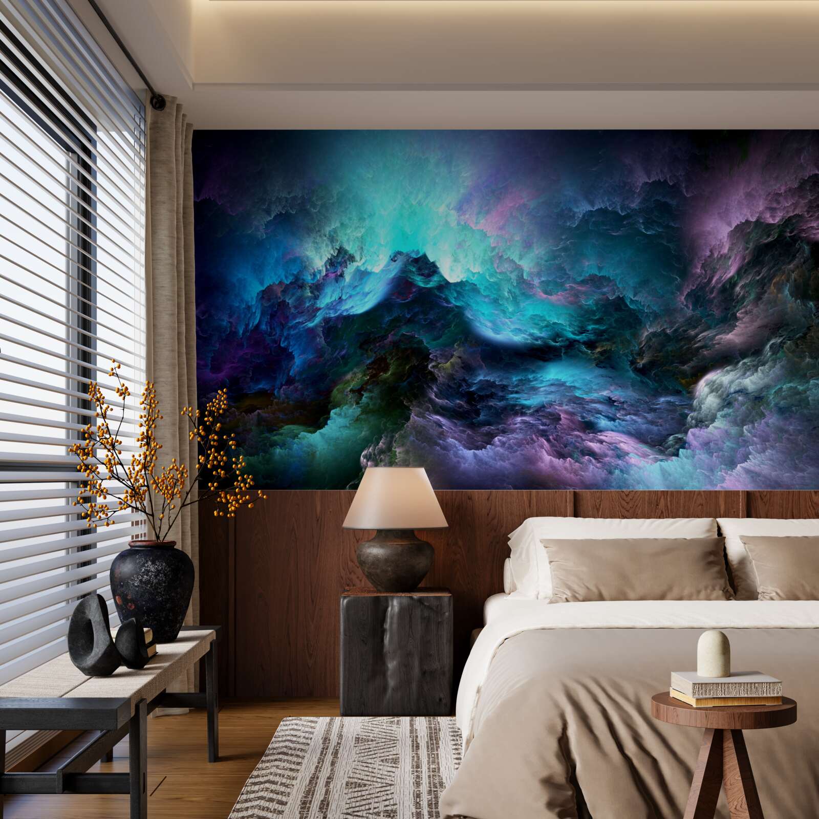 Fotobehang nachtelijke stormwolken