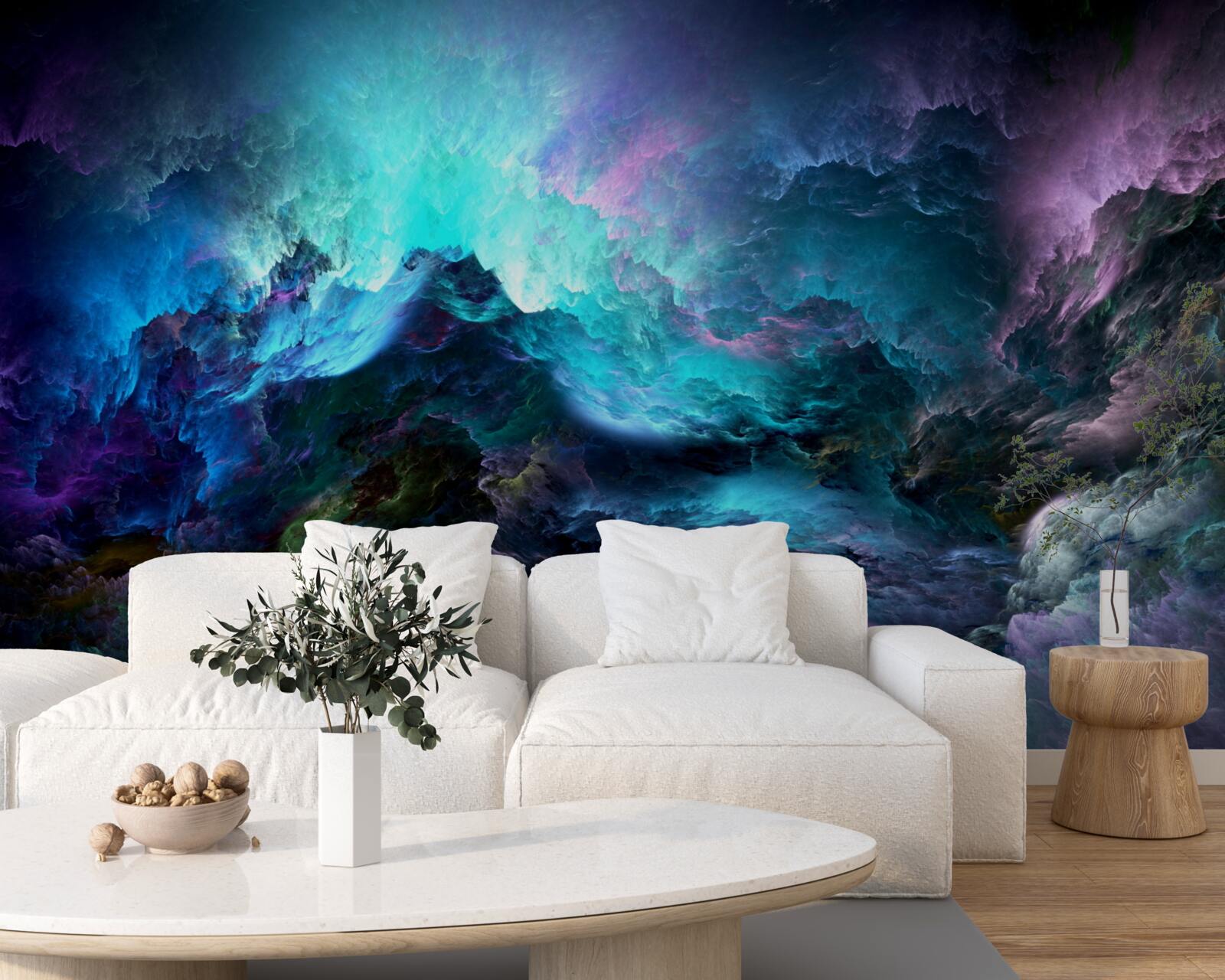 Fotobehang nachtelijke stormwolken