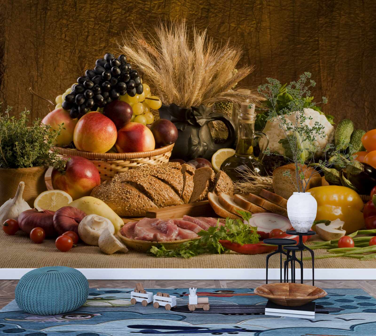 Fotobehang een elegant gedekte tafel