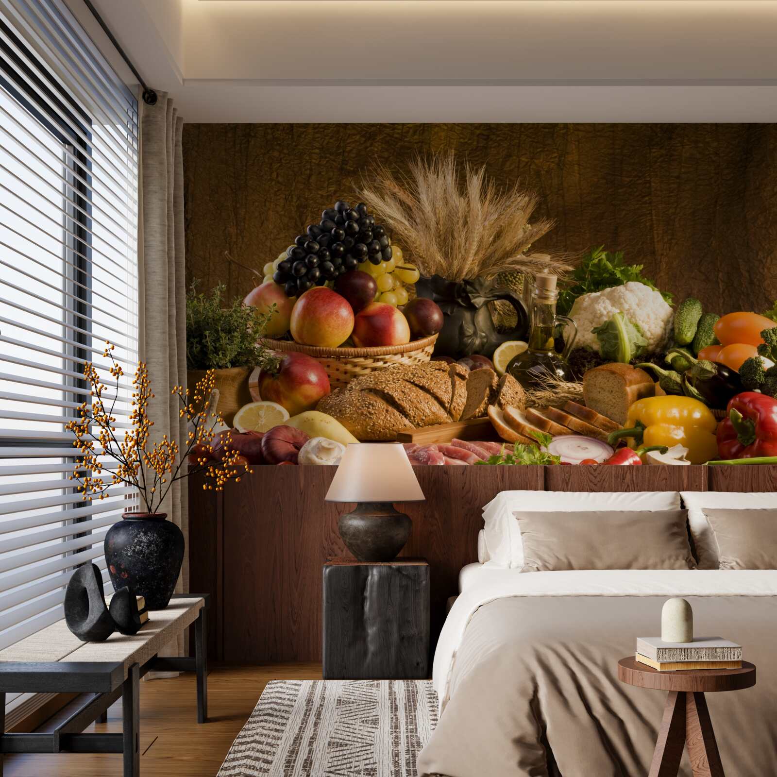 Fotobehang een elegant gedekte tafel