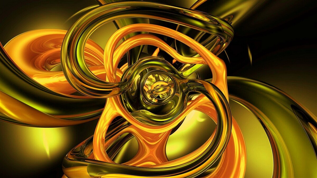 Fotobehang gesloten lijnen met vloeiende contouren