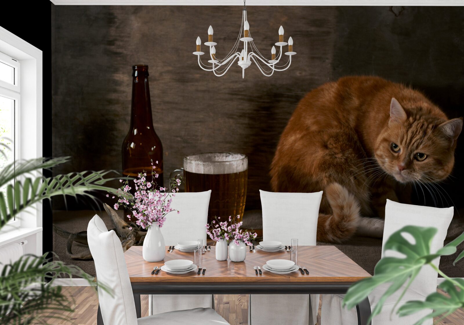 Fotobehang aas voor huisdieren en zeedieren met rode vacht