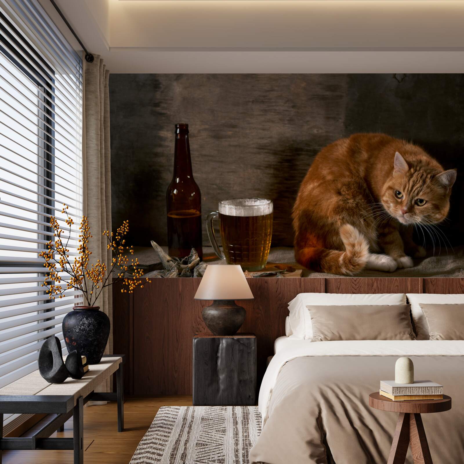 Fotobehang aas voor huisdieren en zeedieren met rode vacht