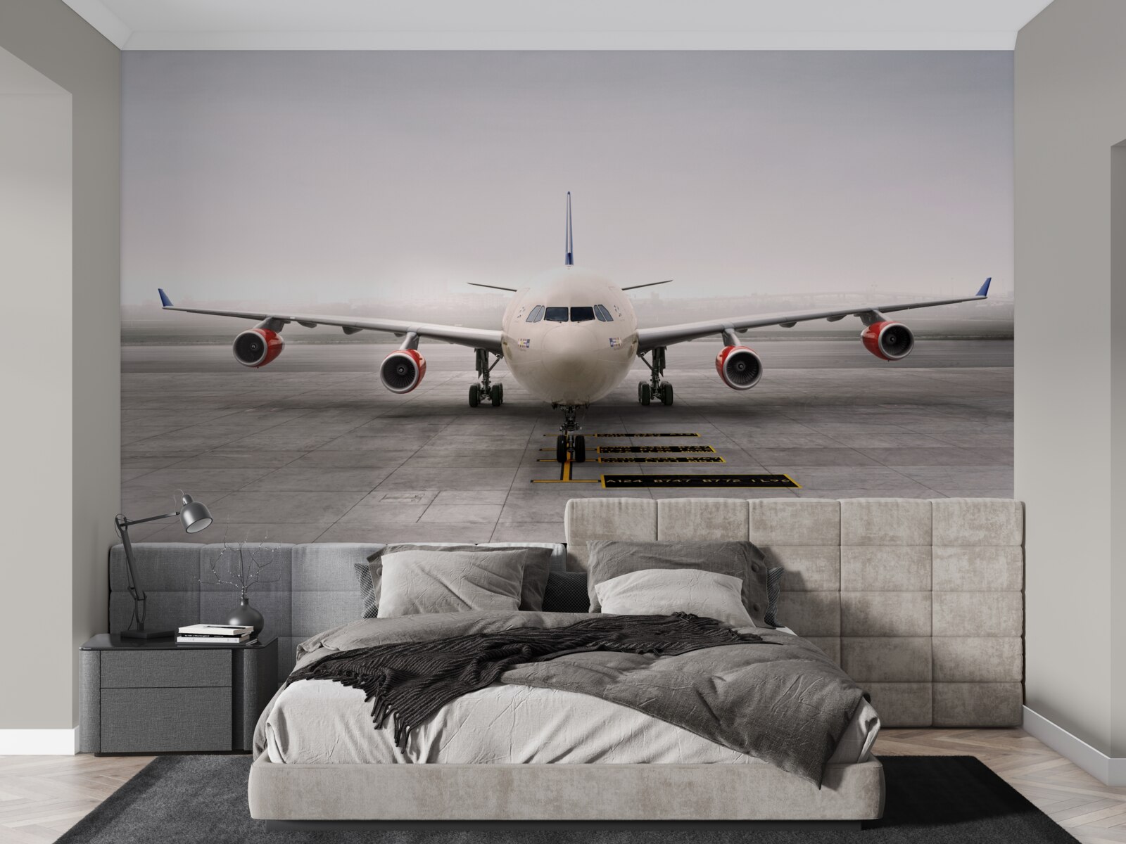 Fotobehang vliegtuigen op de startbaan