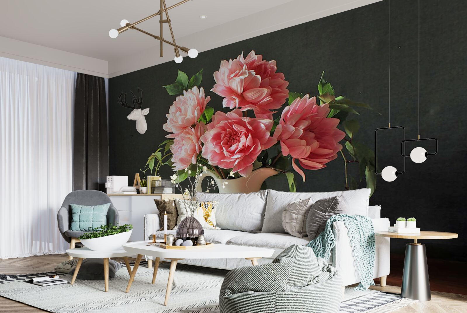 Fotobehang Levend boeket in stilleven