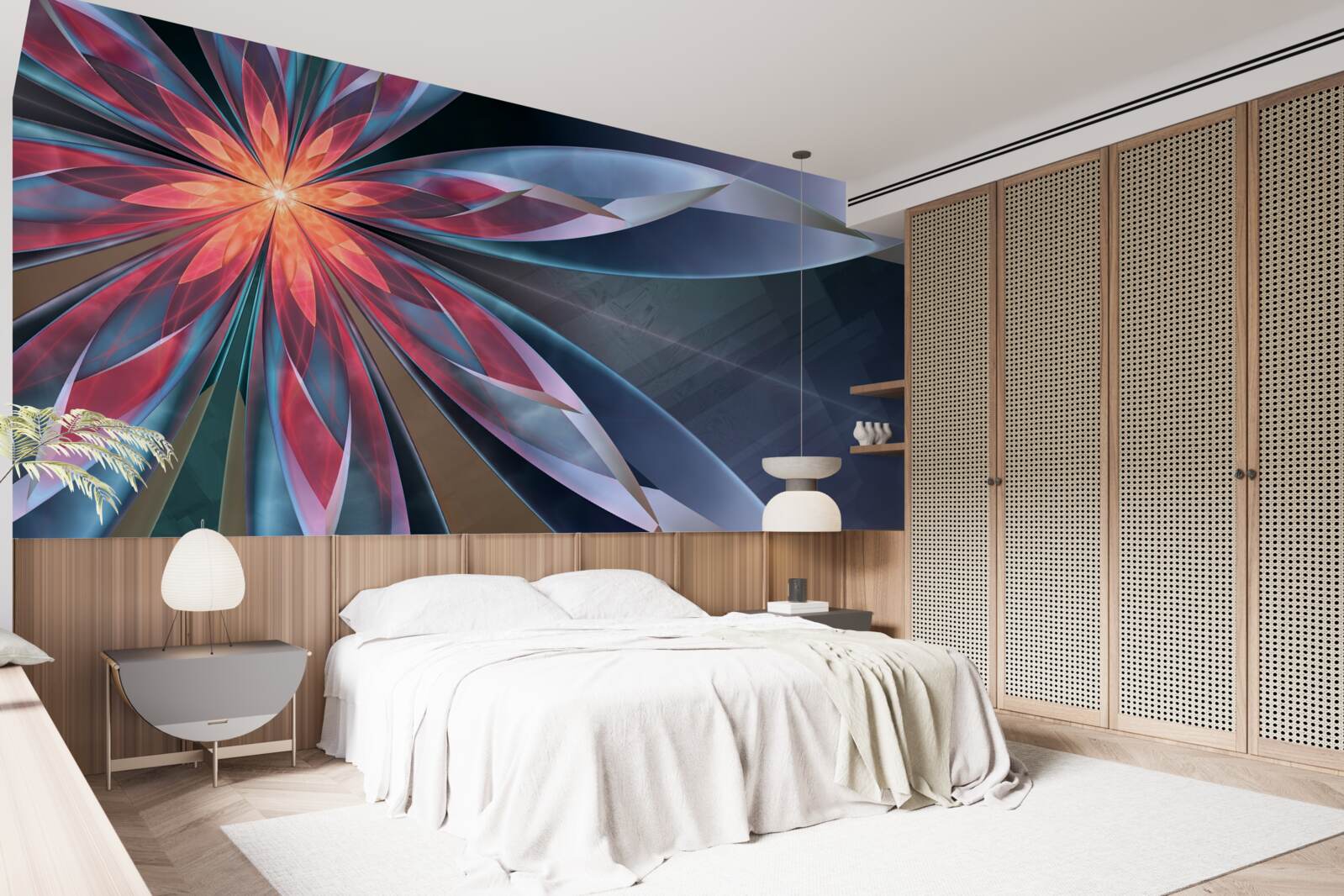 Fotobehang rode kern lotus