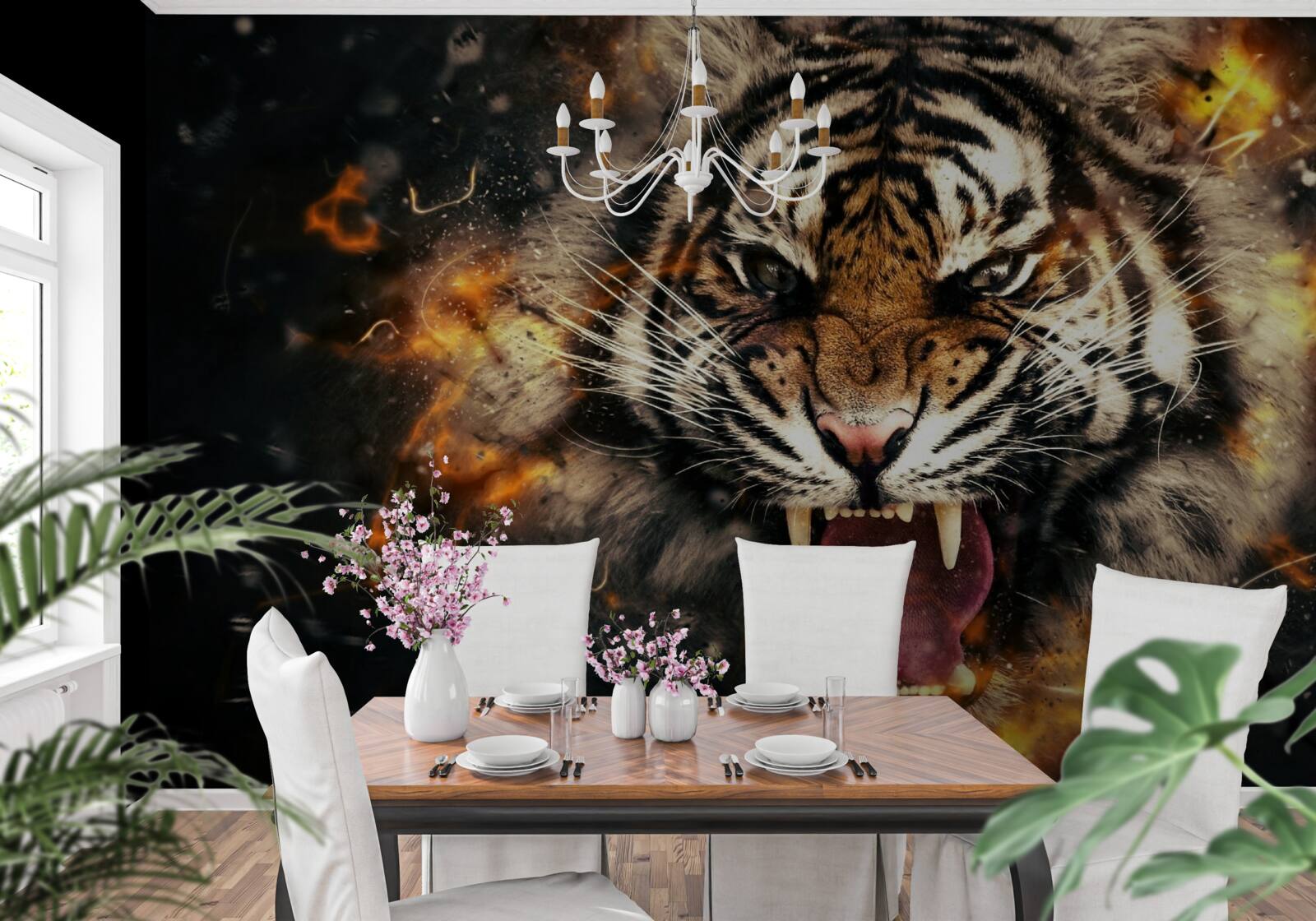 Fotobehang het luide gebrul van de tijger