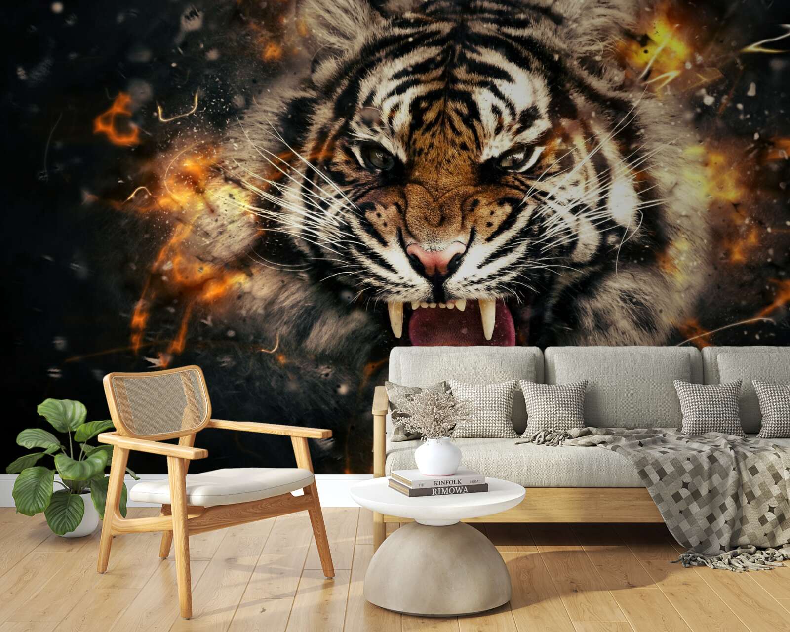 Fotobehang het luide gebrul van de tijger