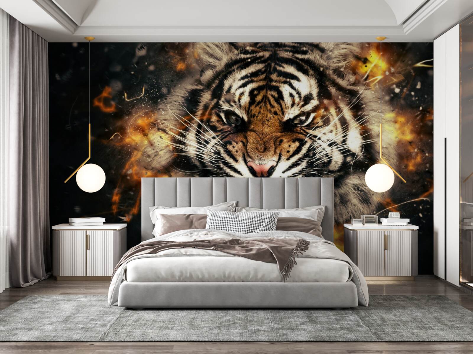 Fotobehang het luide gebrul van de tijger