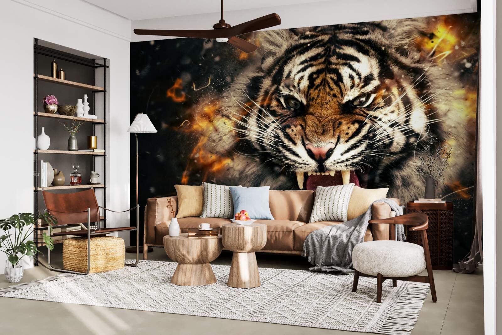 Fotobehang het luide gebrul van de tijger