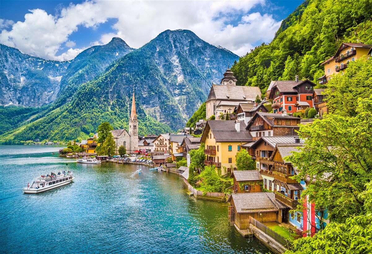 Fotobehang verbazingwekkend hallstatt in oostenrijk