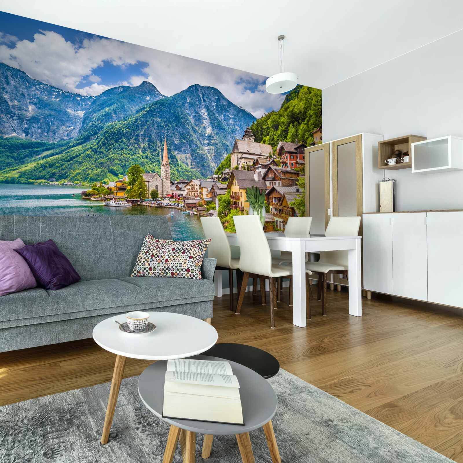 Fotobehang verbazingwekkend hallstatt in oostenrijk