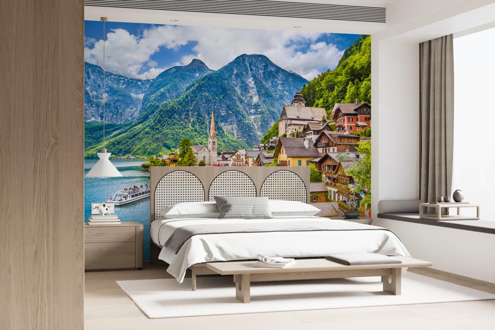 Fotobehang verbazingwekkend hallstatt in oostenrijk