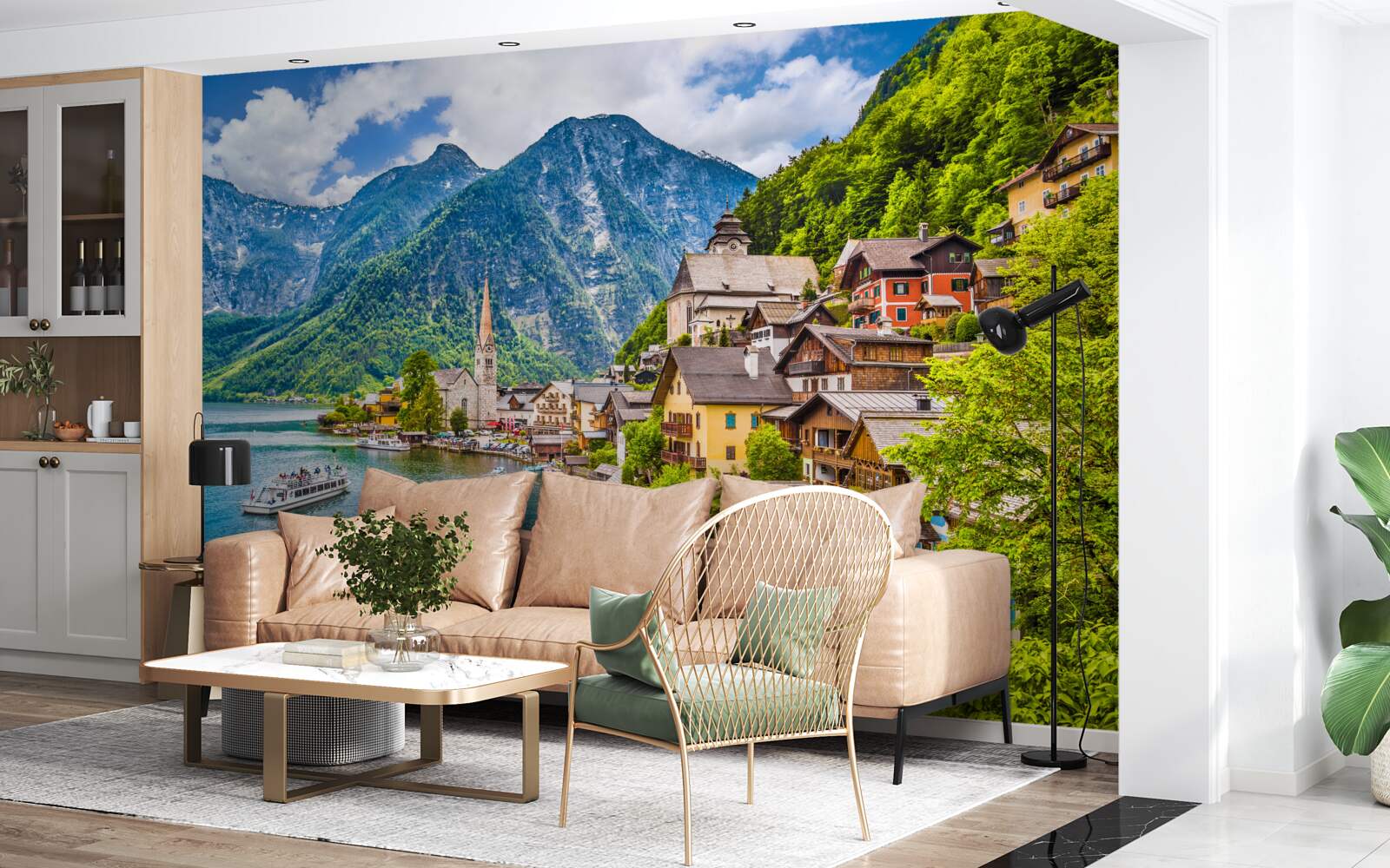 Fotobehang verbazingwekkend hallstatt in oostenrijk