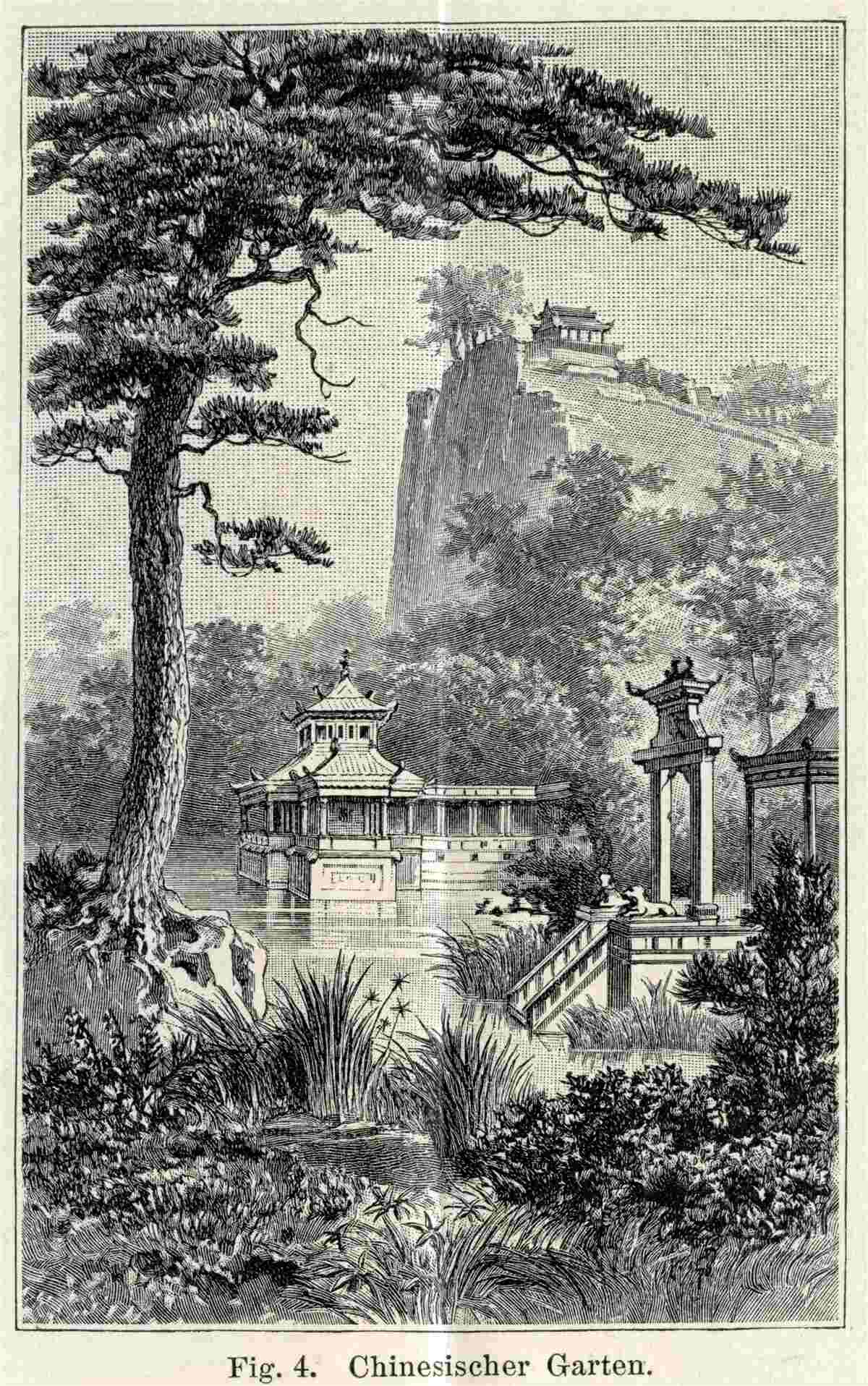 Fotobehang oud chinees park