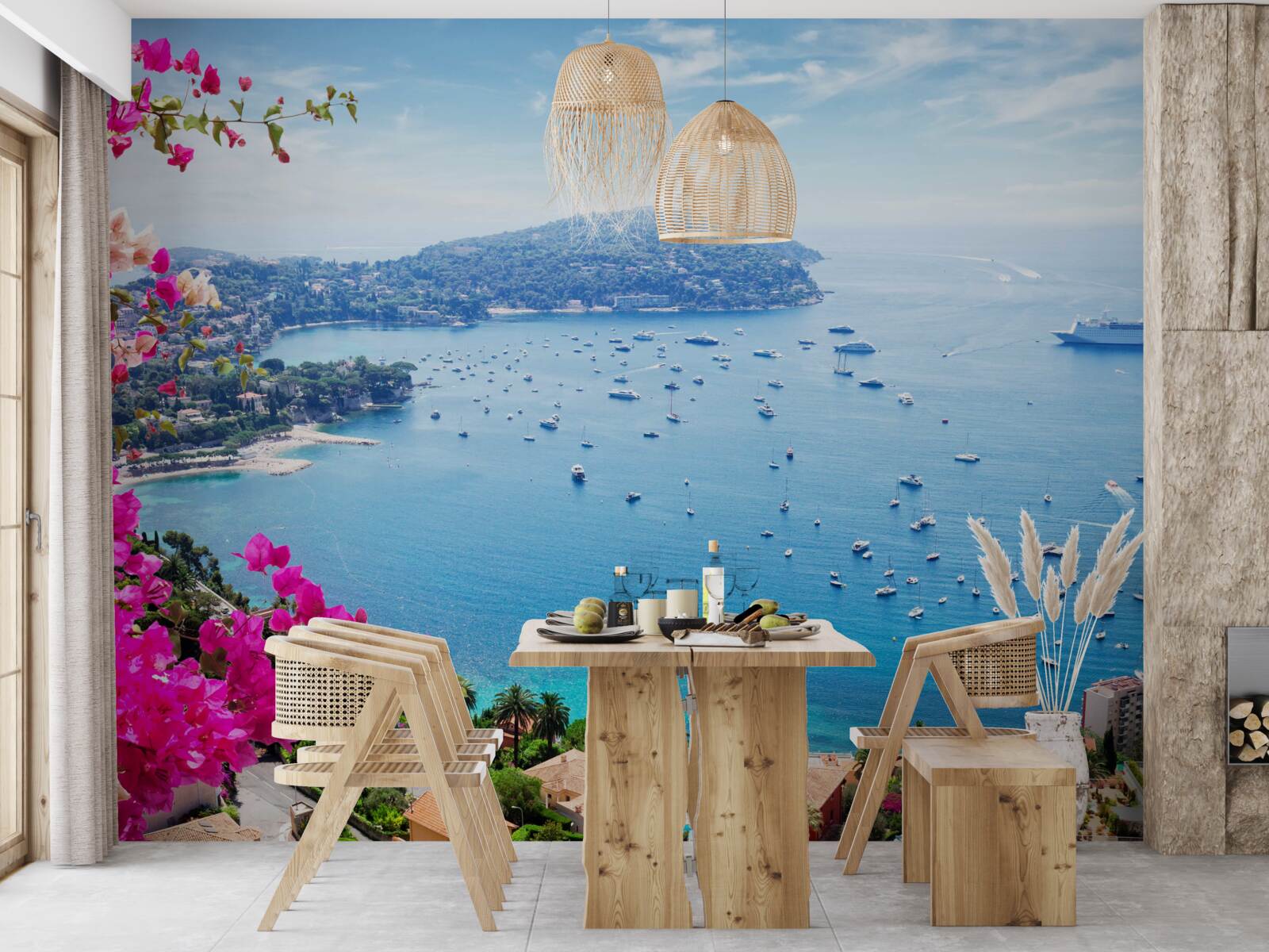 Fotobehang dok bij de saffierkust