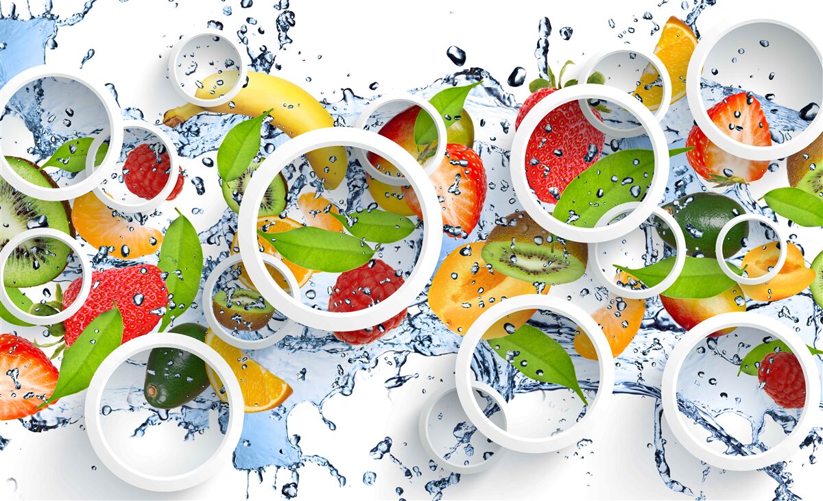 Fotobehang Vlekken en fruit