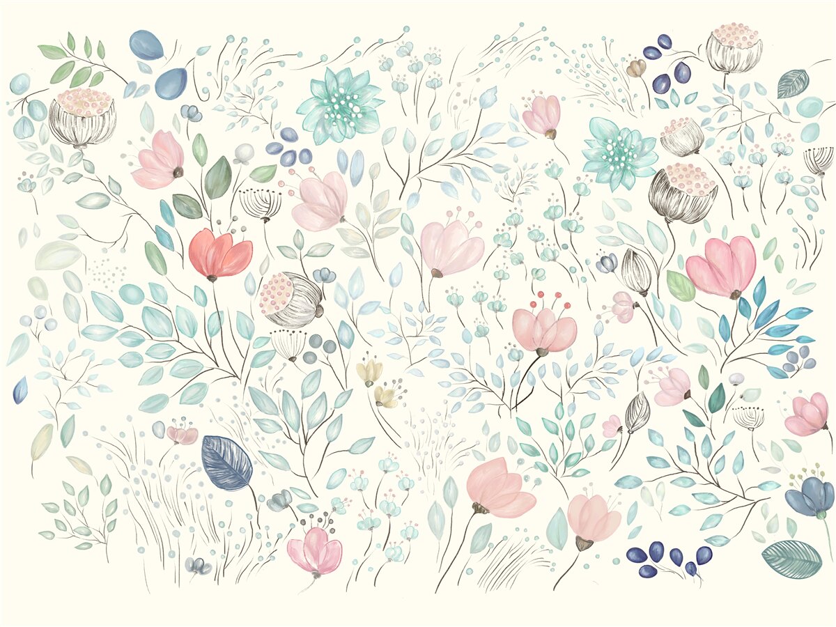 Fotobehang kleine delicate knoppen