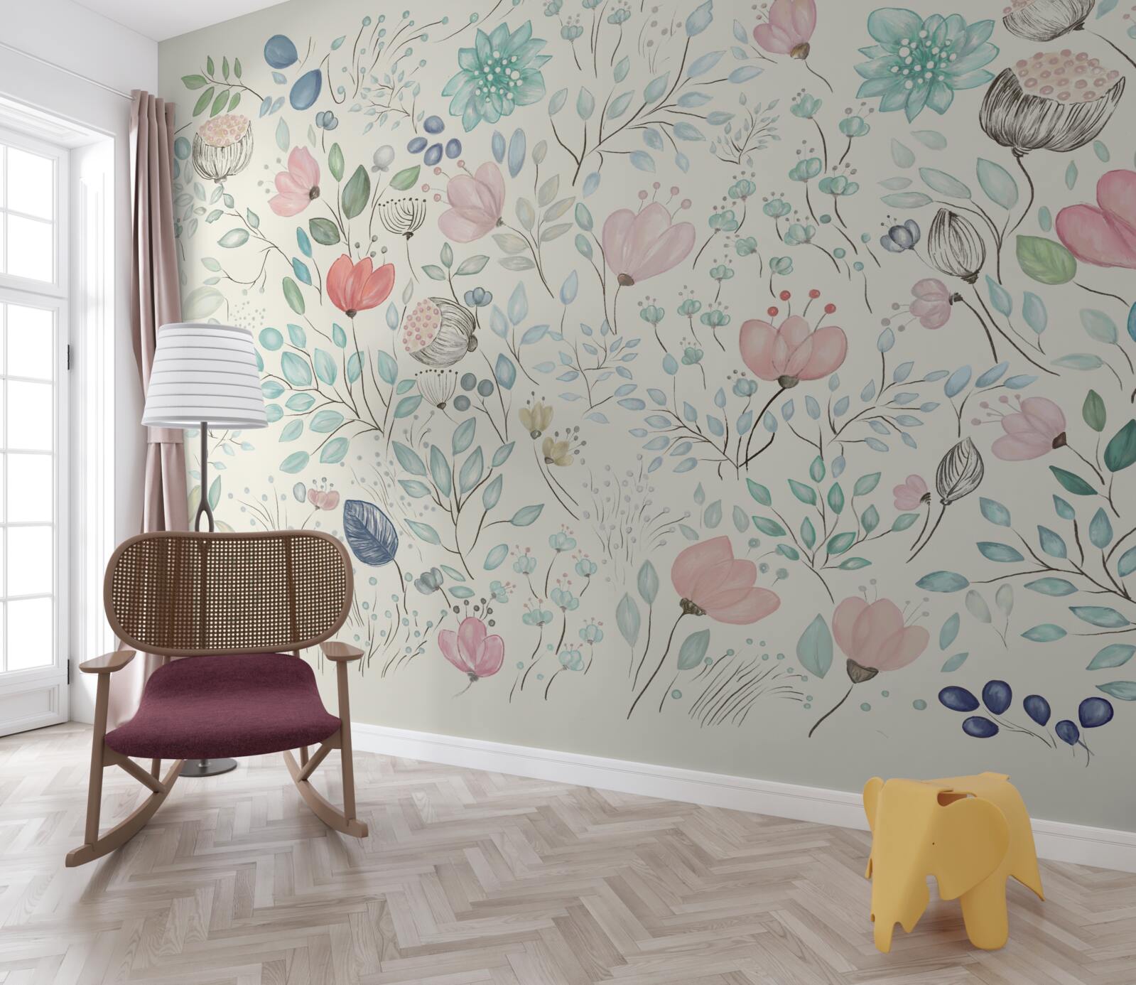 Fotobehang kleine delicate knoppen