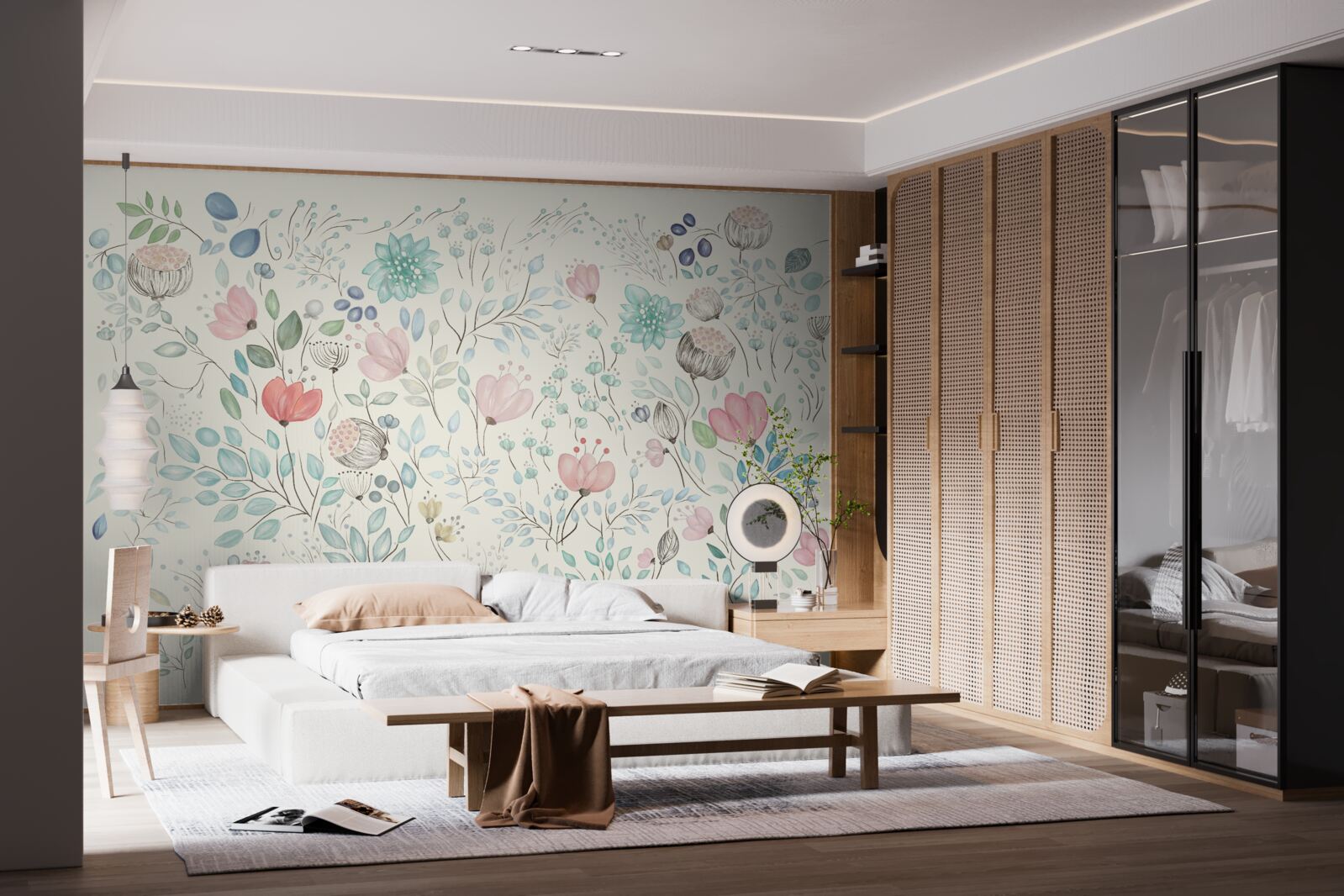 Fotobehang kleine delicate knoppen