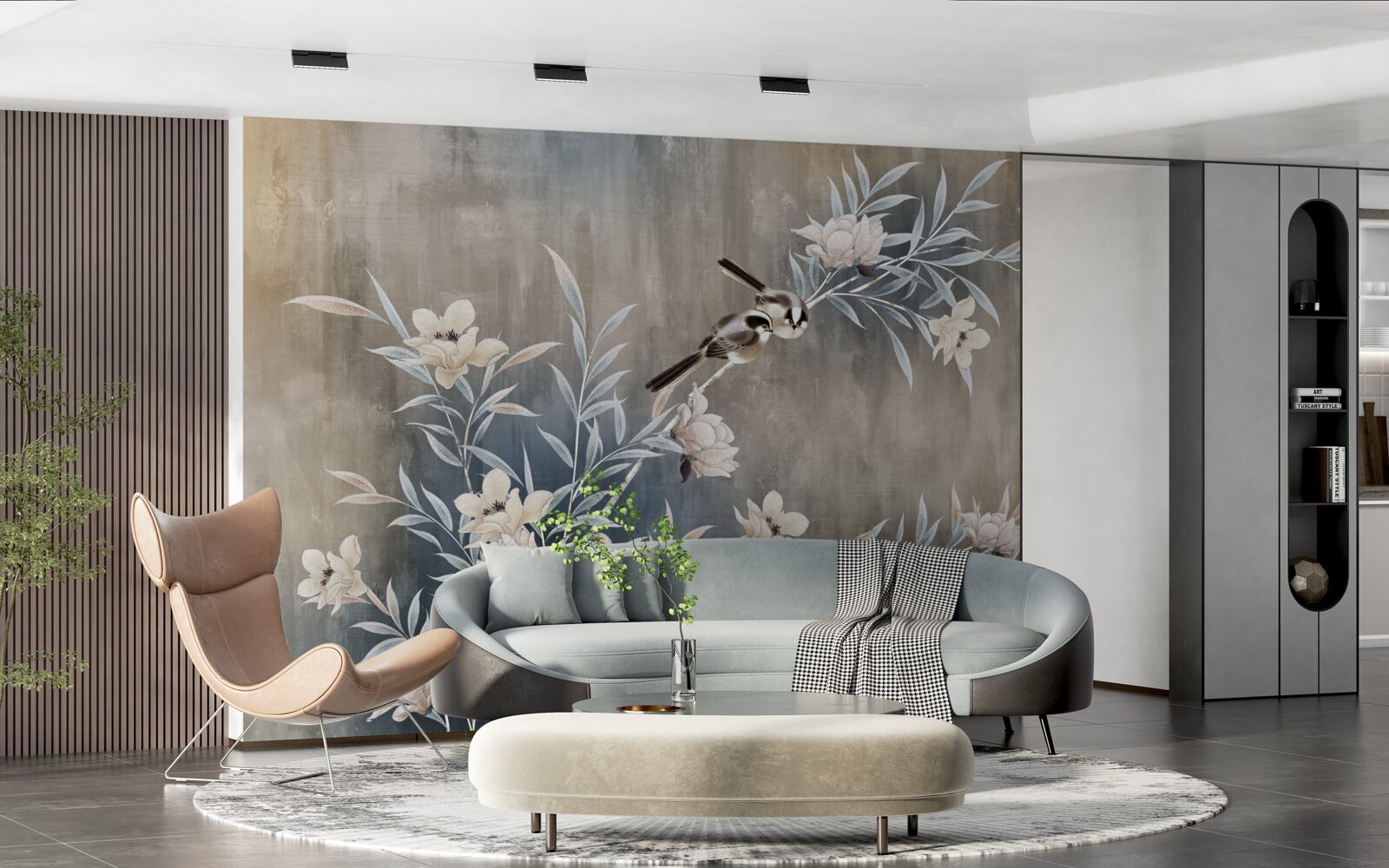 Fotobehang herfst weide bloemen