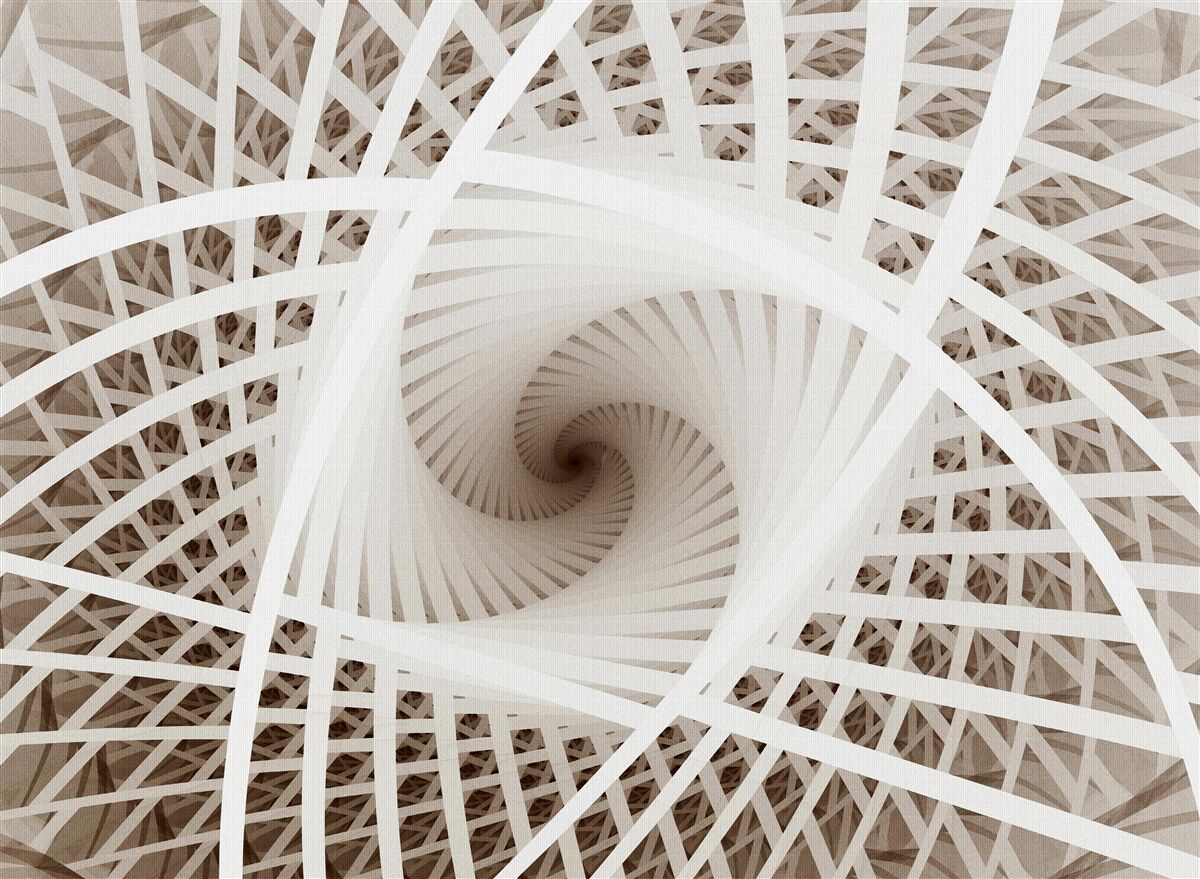 Fotobehang abstracte kijk op spinnen