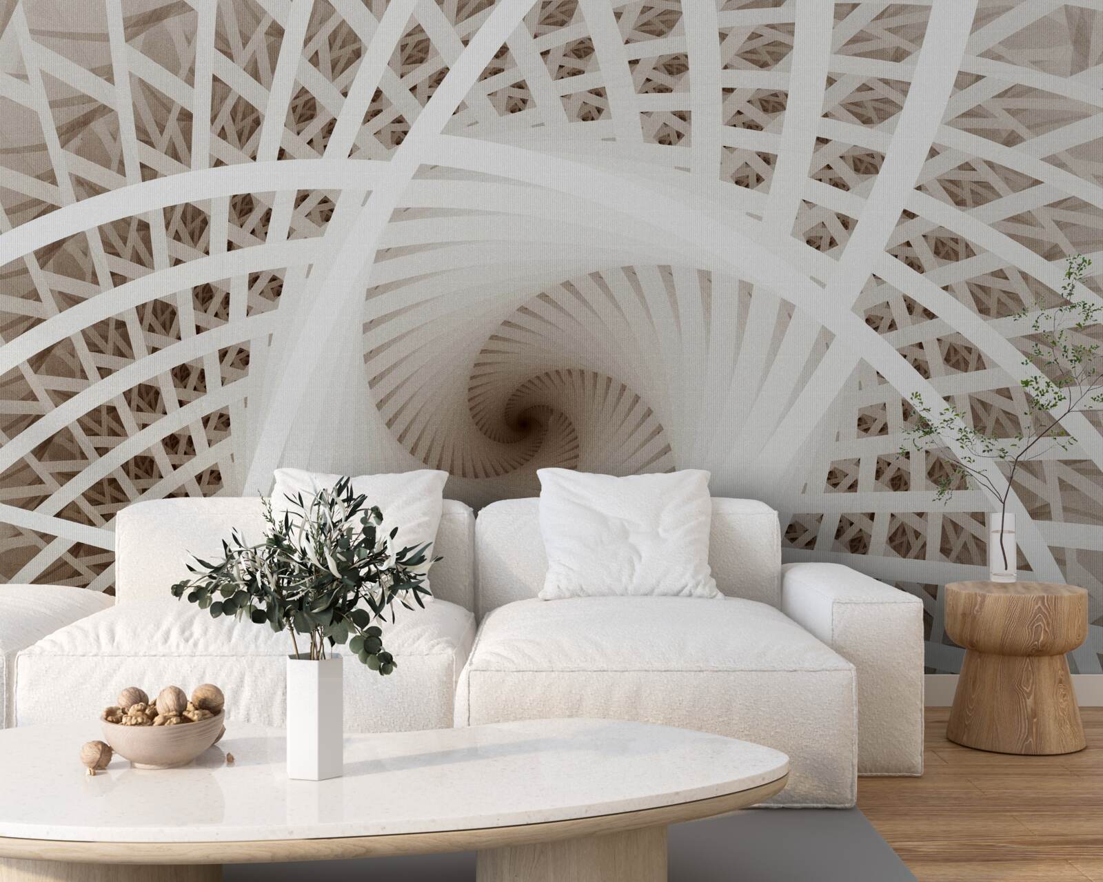 Fotobehang abstracte kijk op spinnen