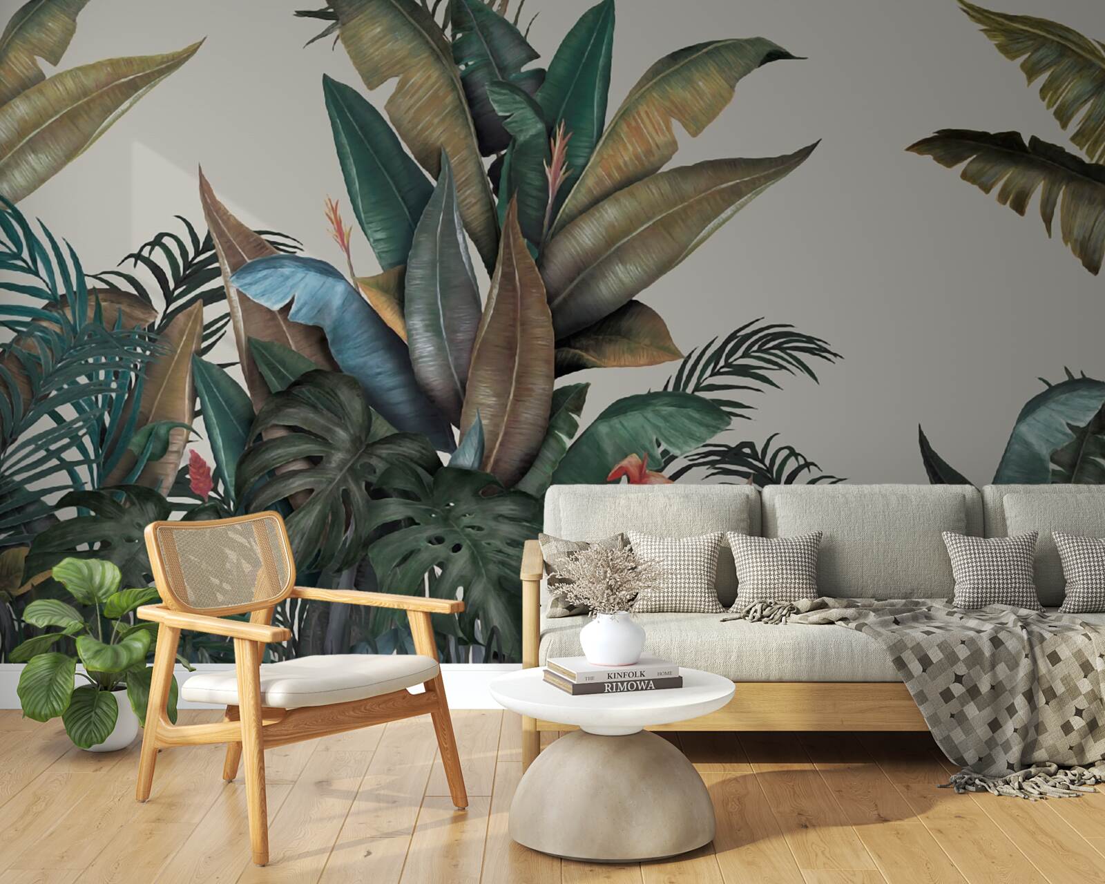 Fotobehang varen in een stortbui