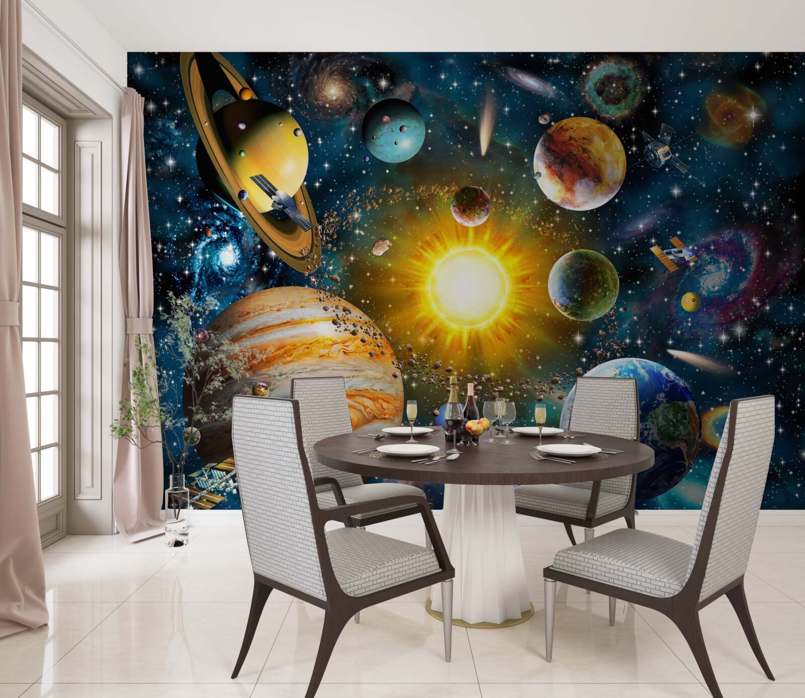 Fotobehang esthetiek van verschillende werelden