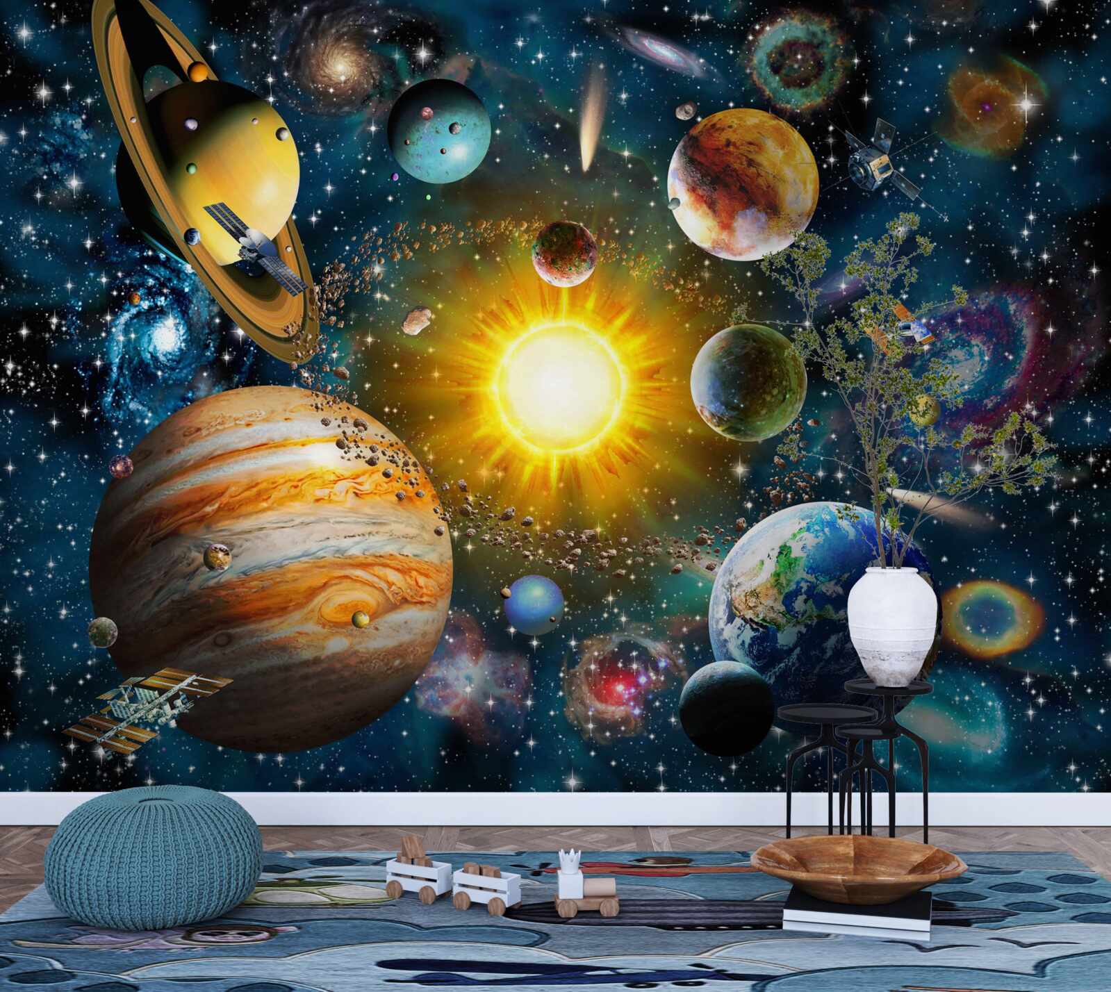 Fotobehang esthetiek van verschillende werelden