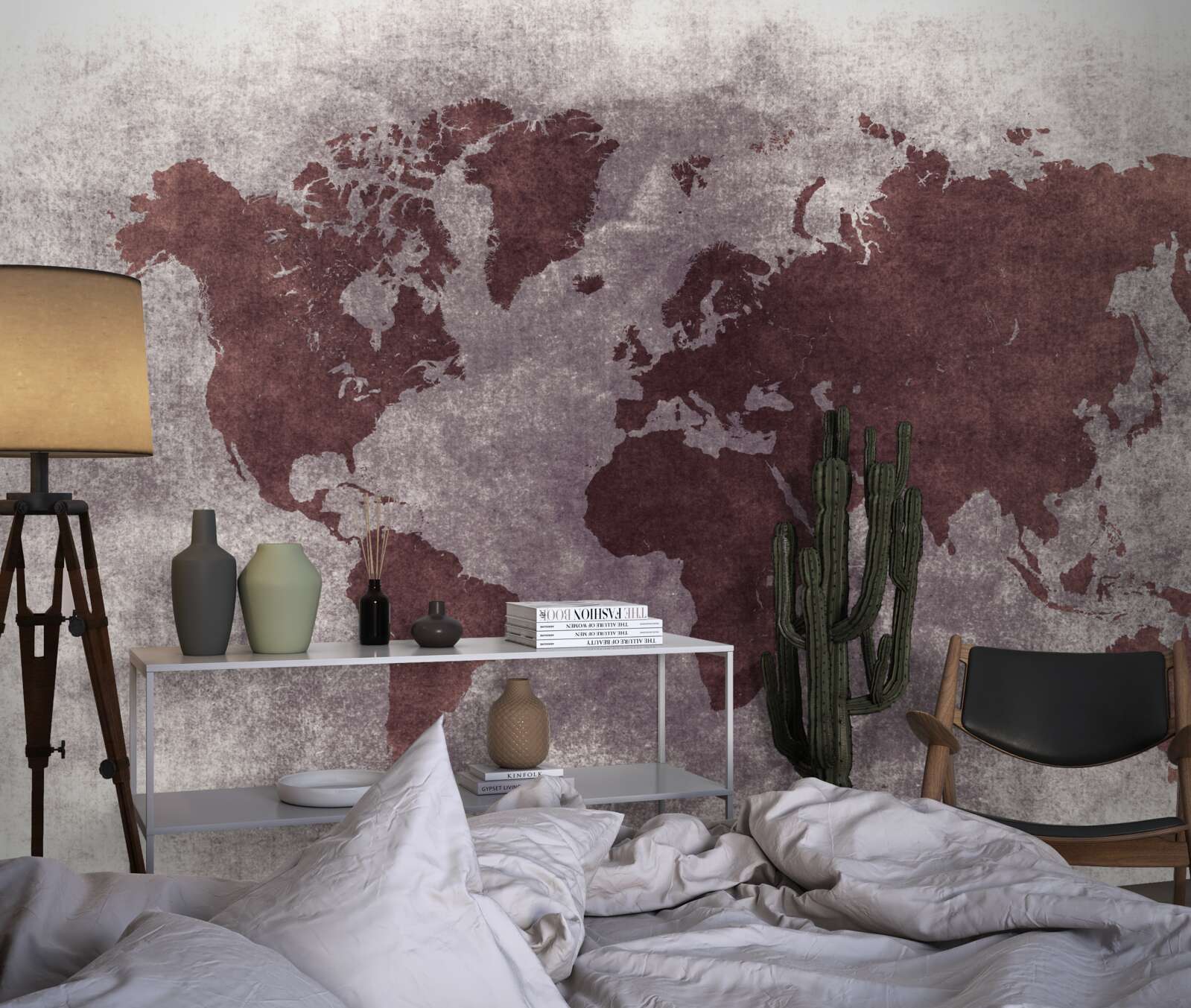 Fotobehang tussen wereldkaarten