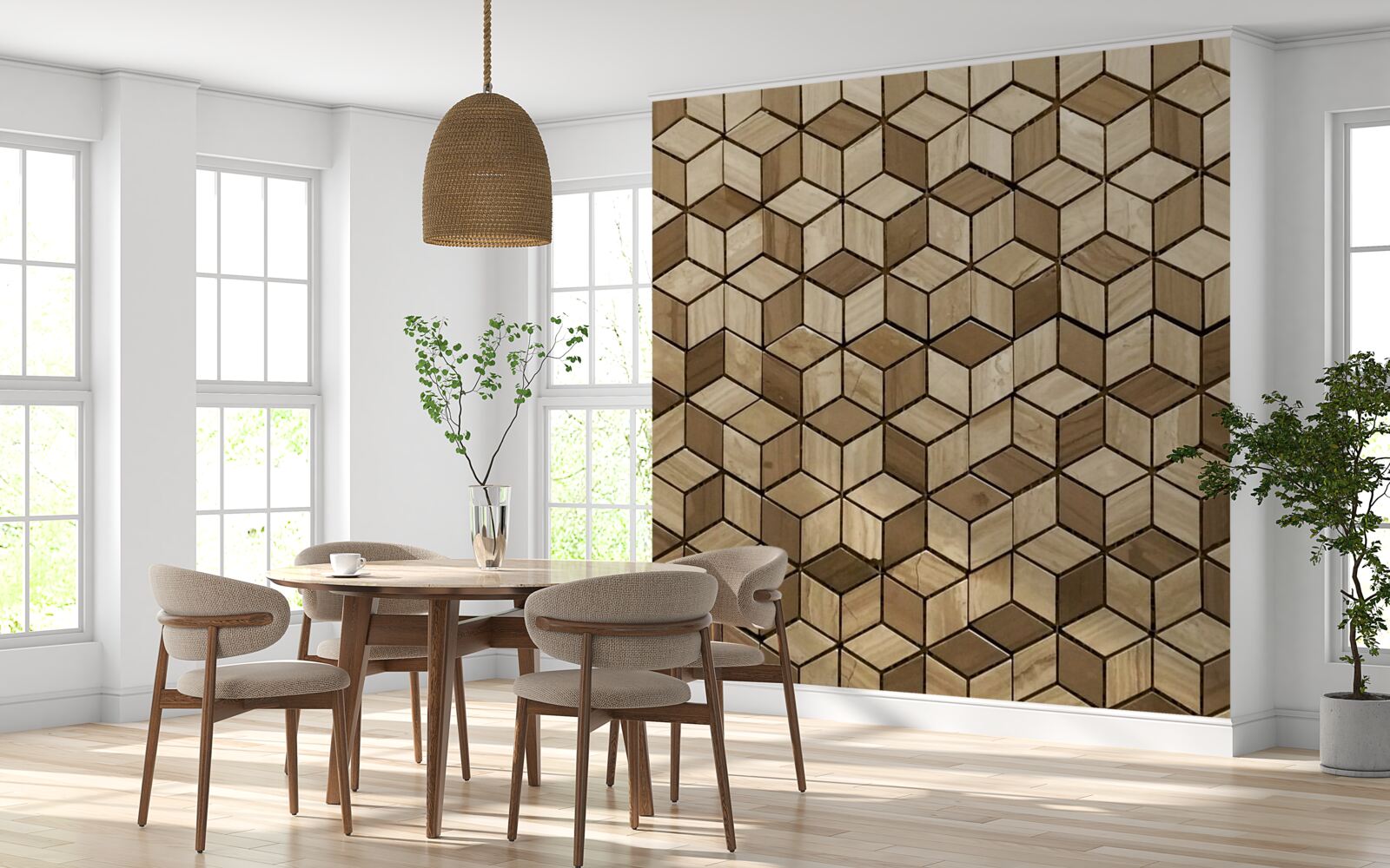 Fotobehang quadrilateralen en rhomboïden snijden elkaar