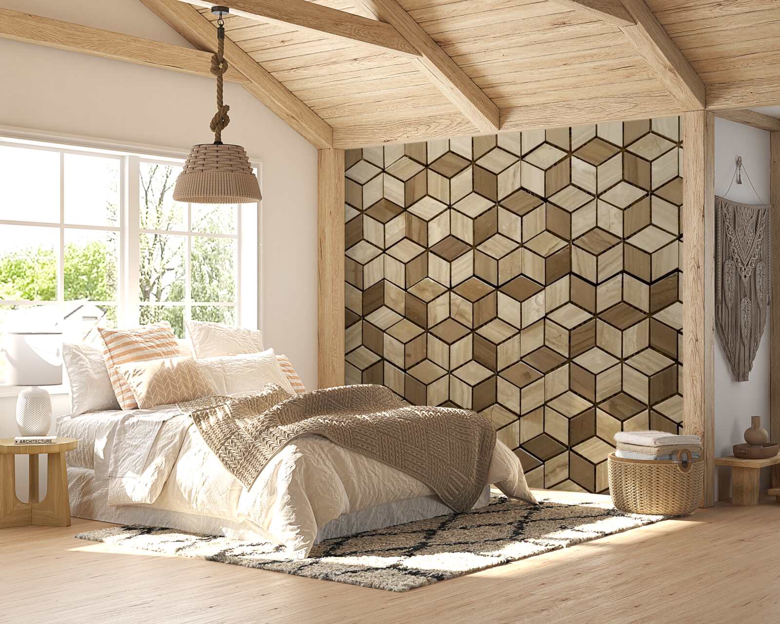 Fotobehang quadrilateralen en rhomboïden snijden elkaar