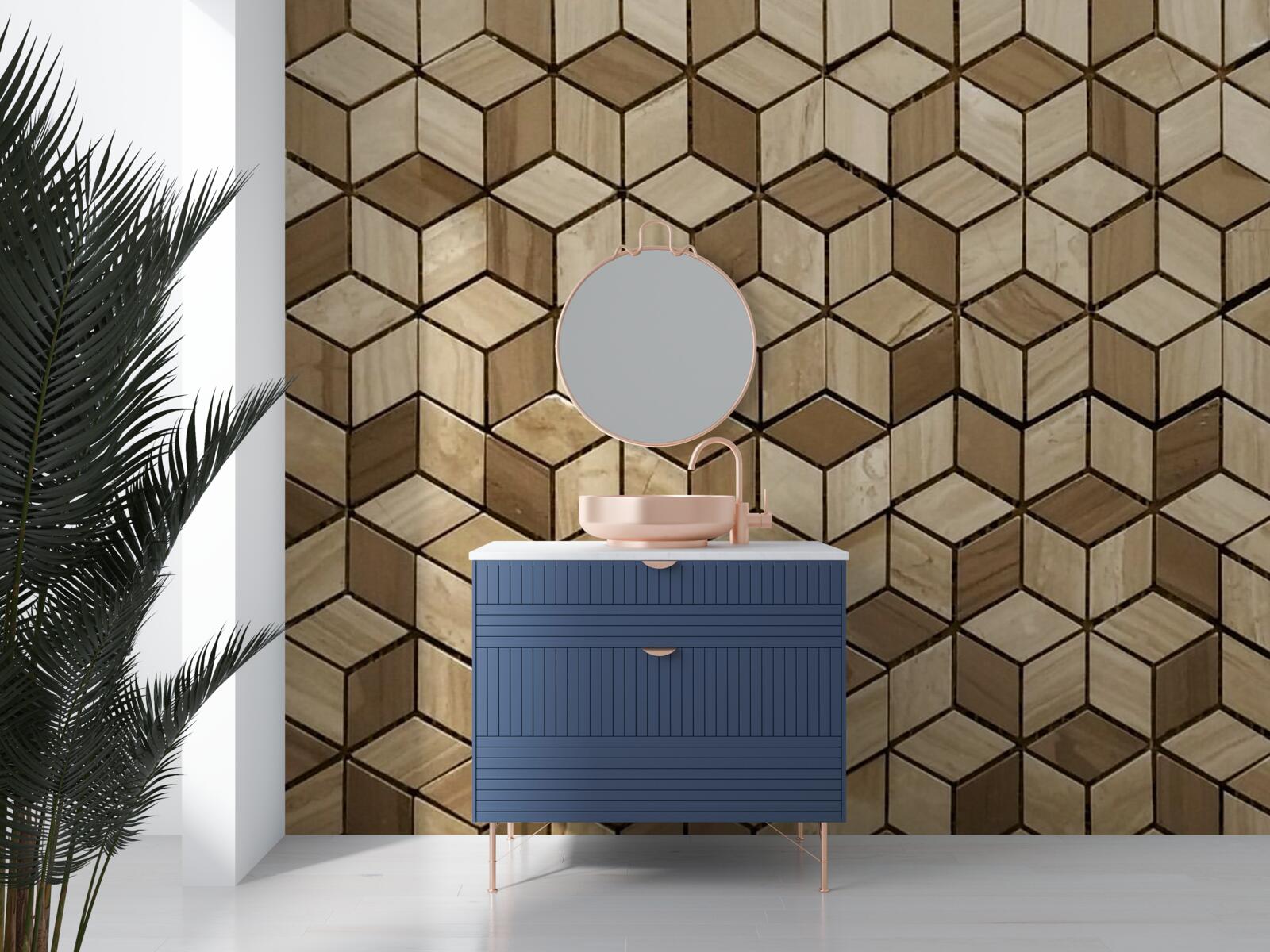 Fotobehang quadrilateralen en rhomboïden snijden elkaar