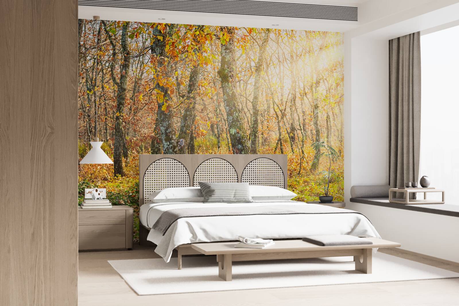 Fotobehang Dageraad in het herfstgewas