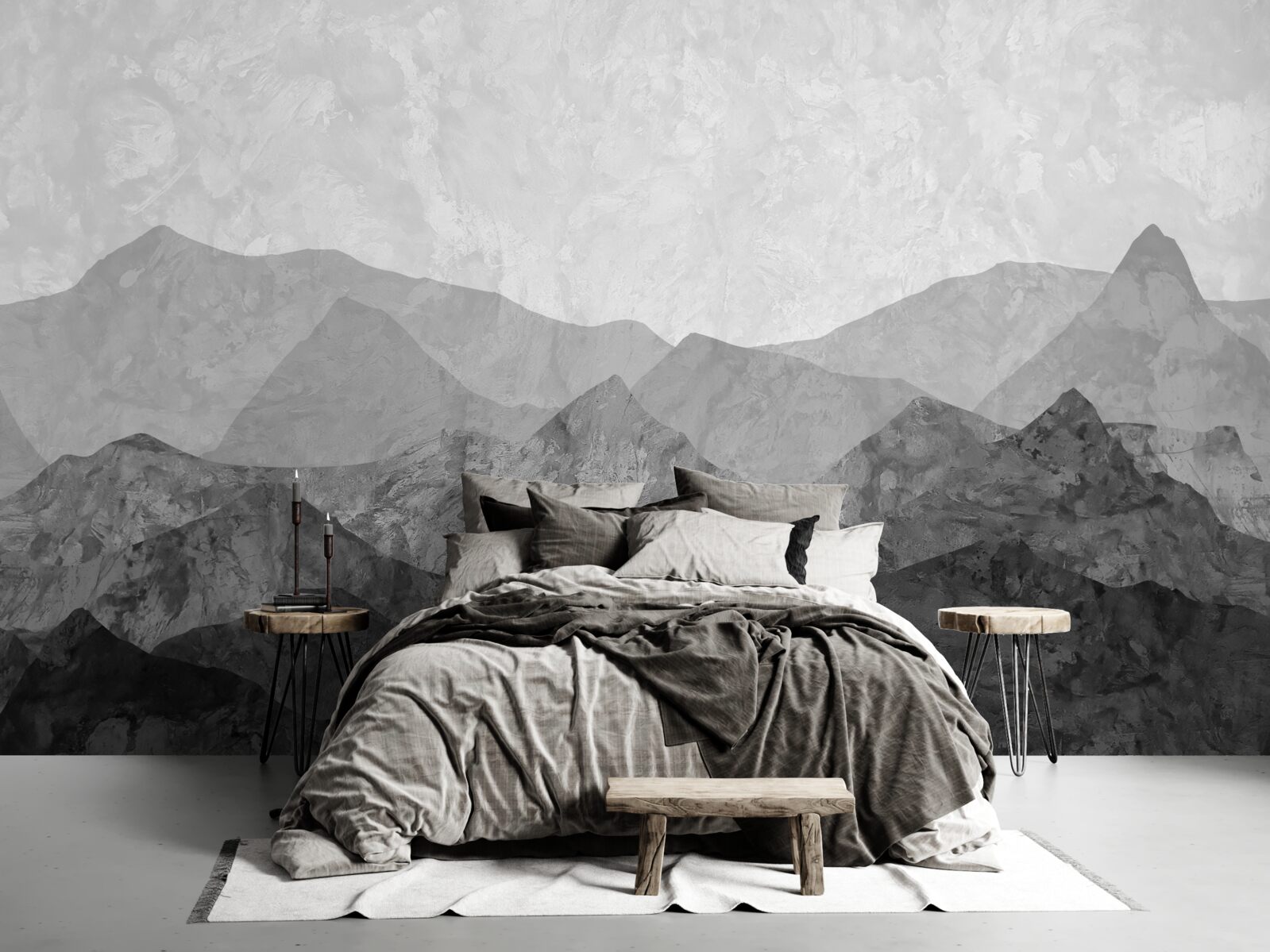 Fotobehang majestueuze bergketens