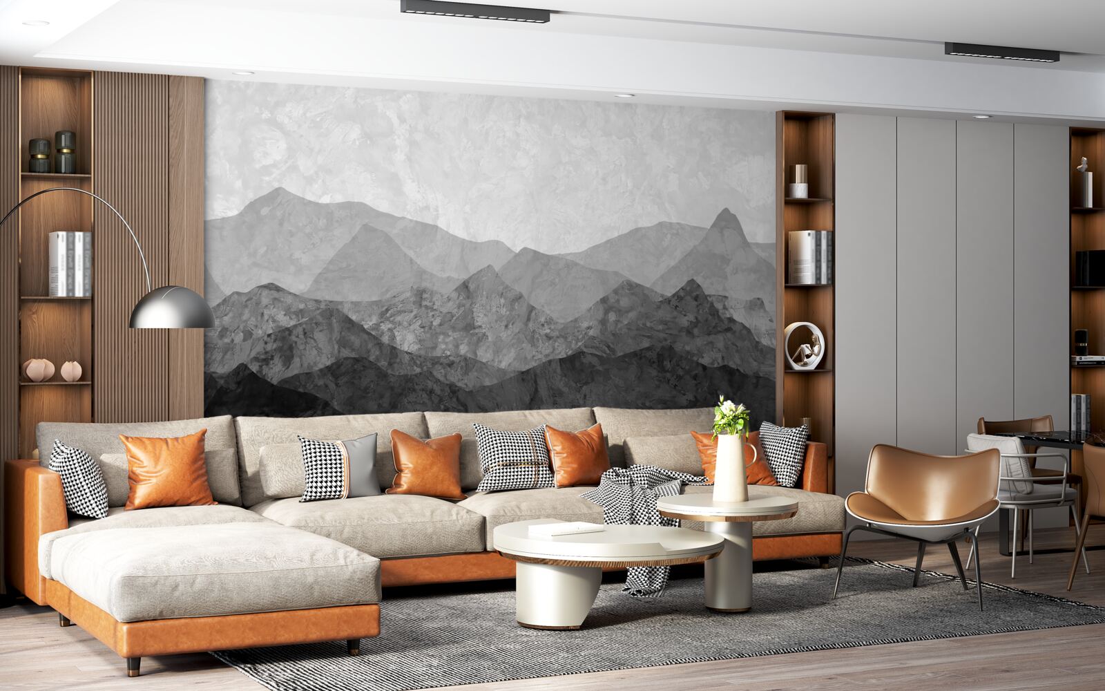 Fotobehang majestueuze bergketens