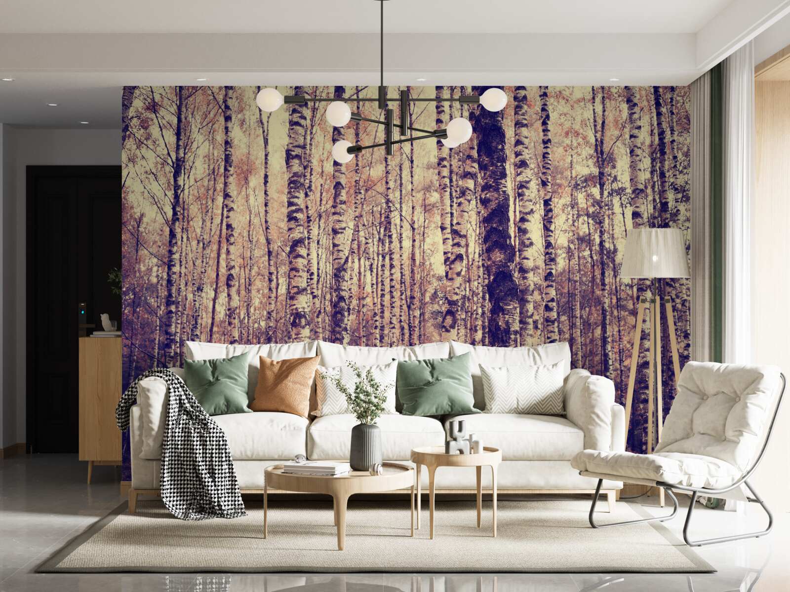 Fotobehang elegant berkenbos