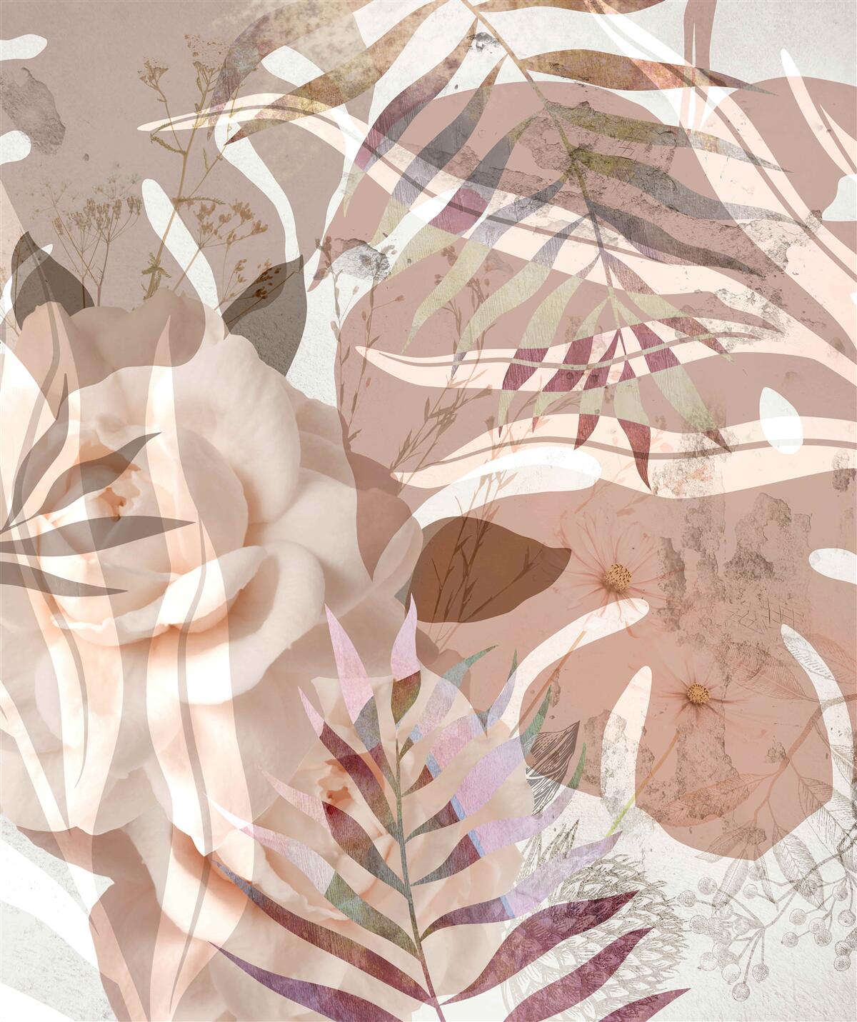 Fotobehang diversiteit van tropisch gebladerte