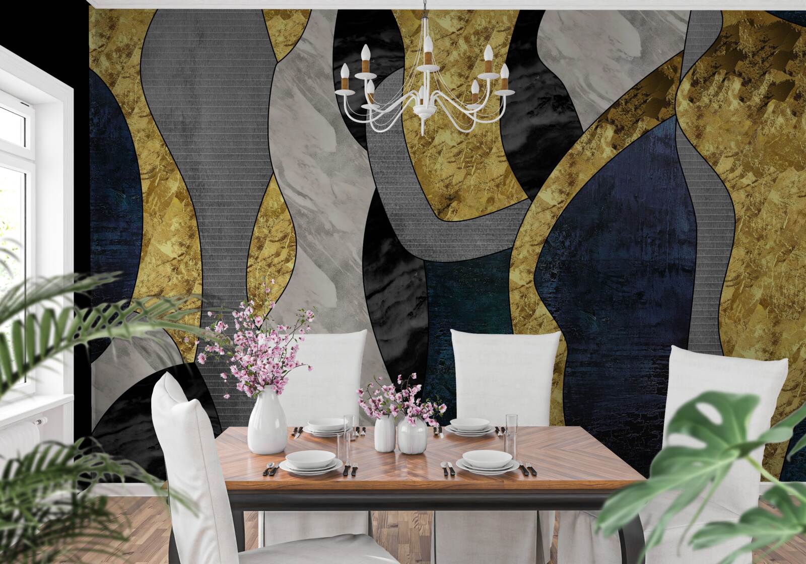 Fotobehang vrouw in vloeibaar element