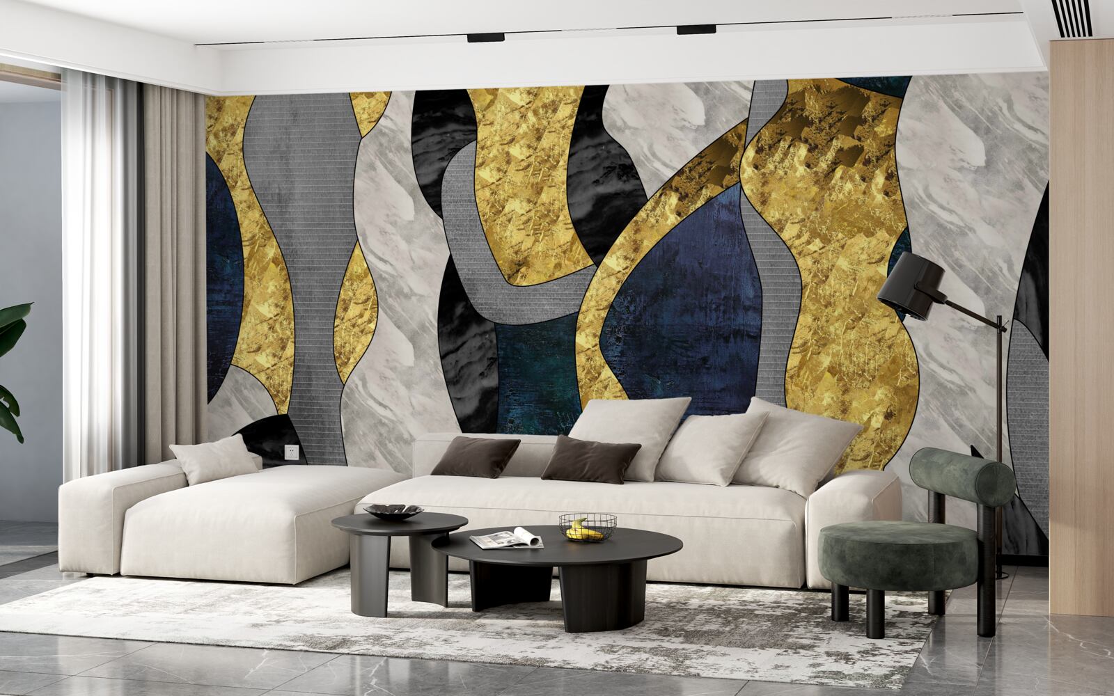 Fotobehang vrouw in vloeibaar element