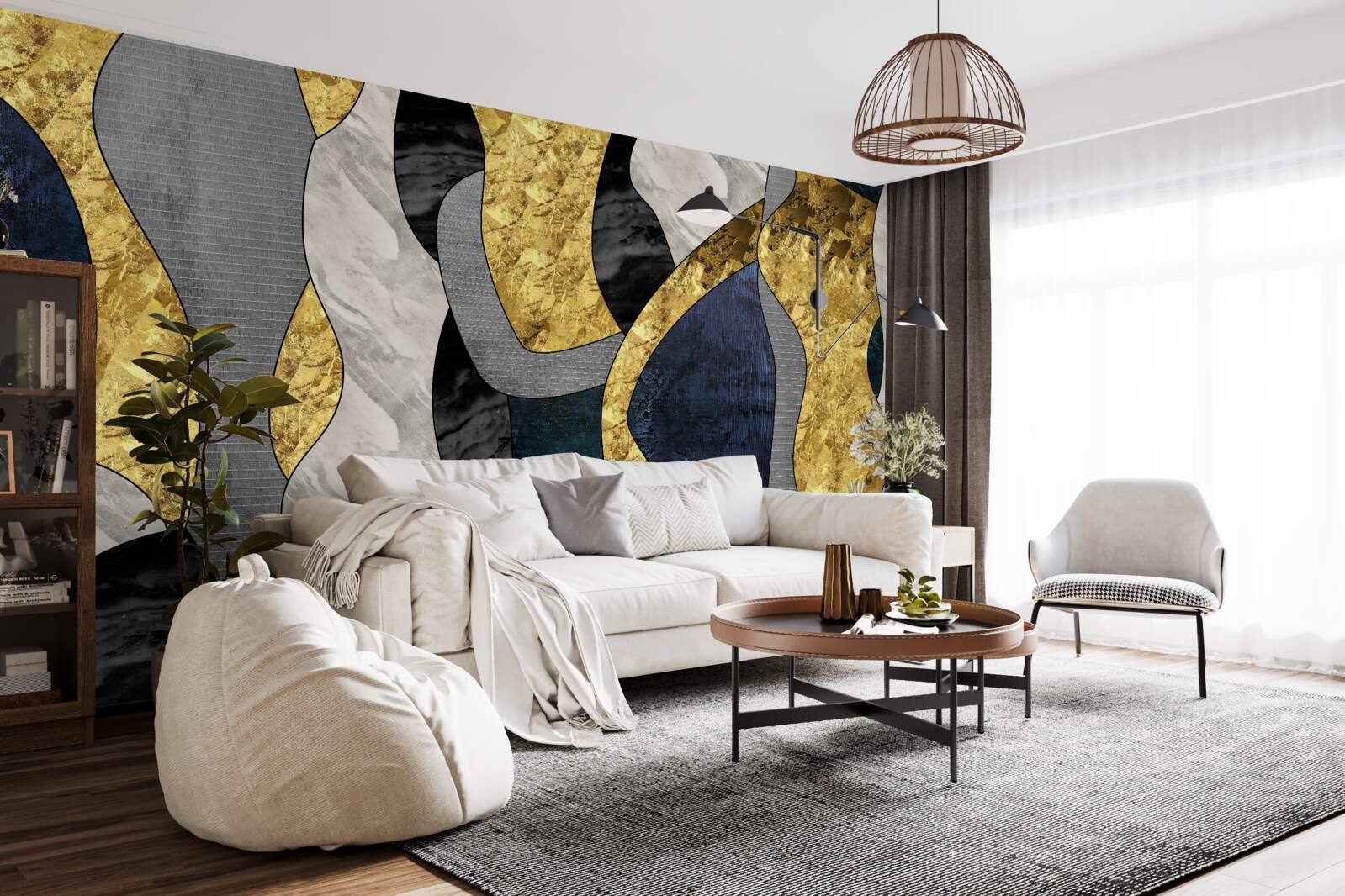 Fotobehang vrouw in vloeibaar element