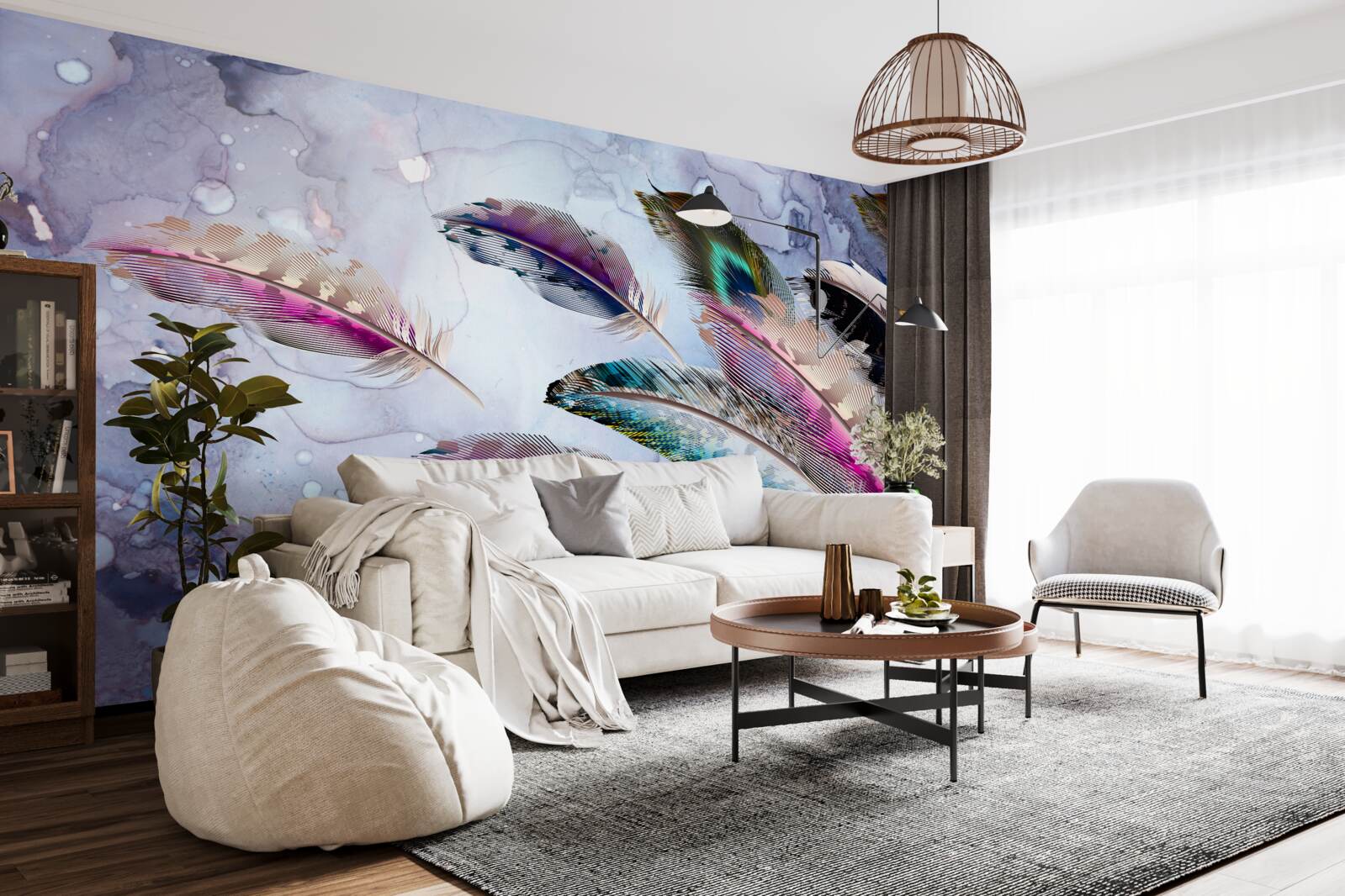 Fotobehang het verenkleed van de magische vogel