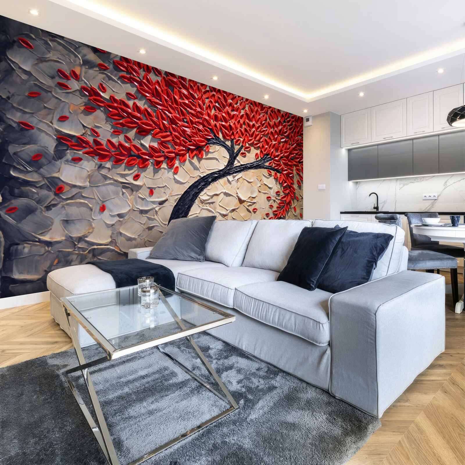 Fotobehang prachtige mahonieboom in volle bloei